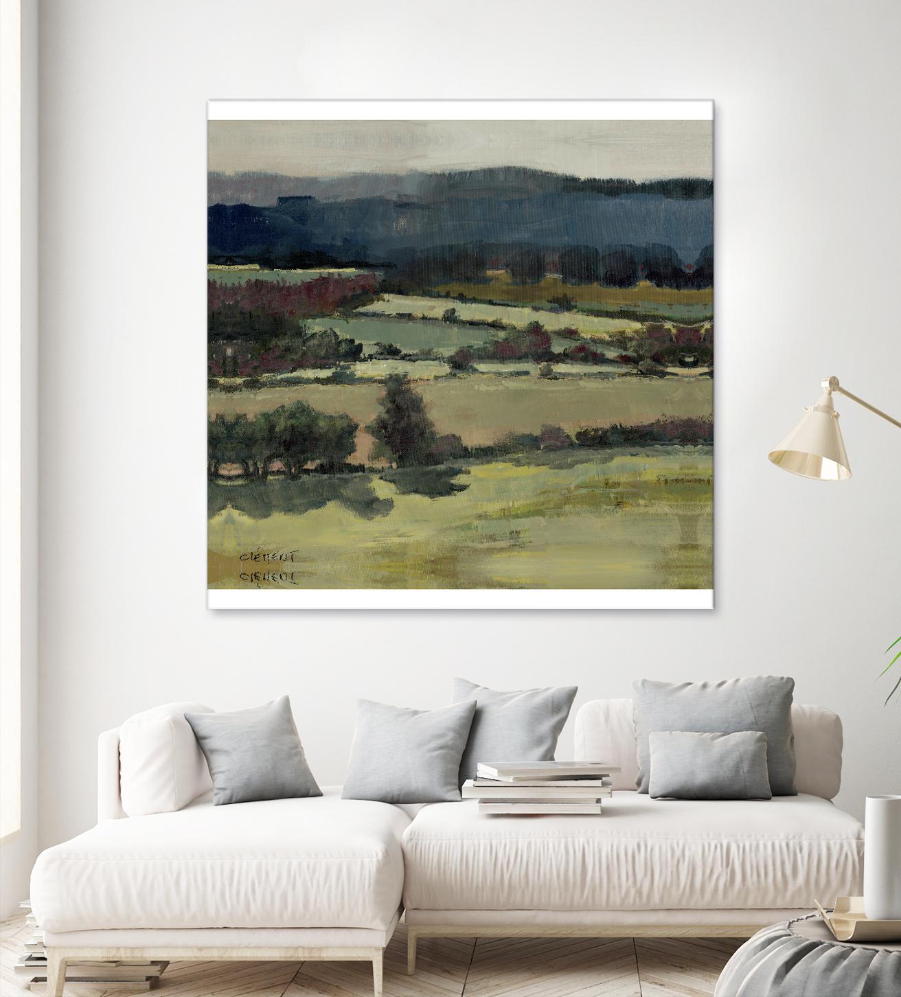 Serene Landscape 6 by Jacques Clement on GIANT ART - blue landscape