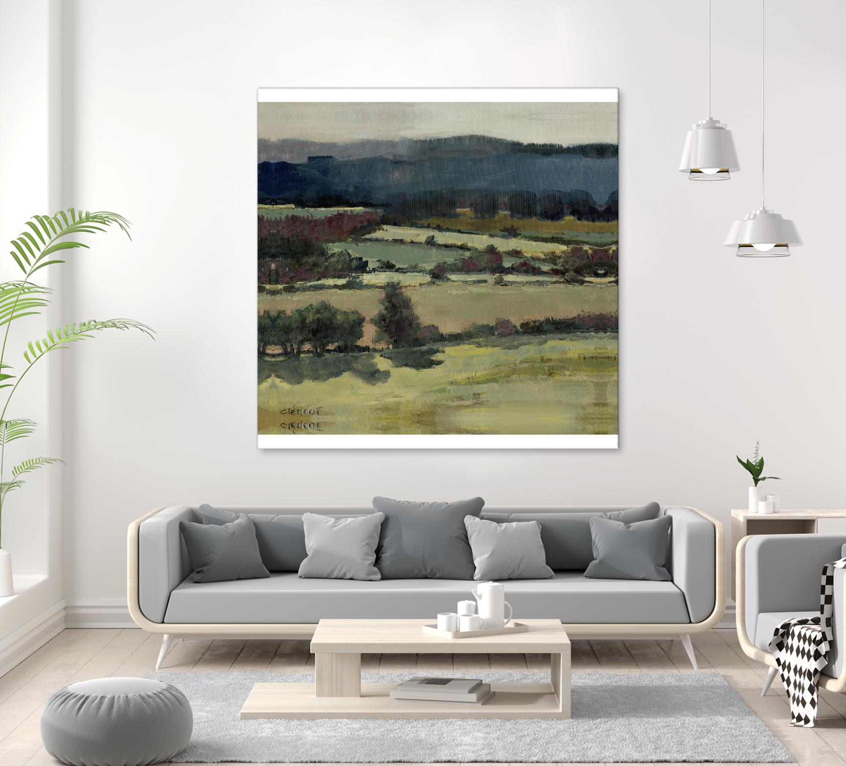 Serene Landscape 6 by Jacques Clement on GIANT ART - blue landscape