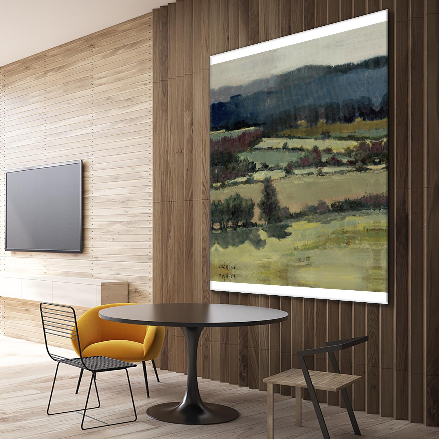 Serene Landscape 6 by Jacques Clement on GIANT ART - blue landscape