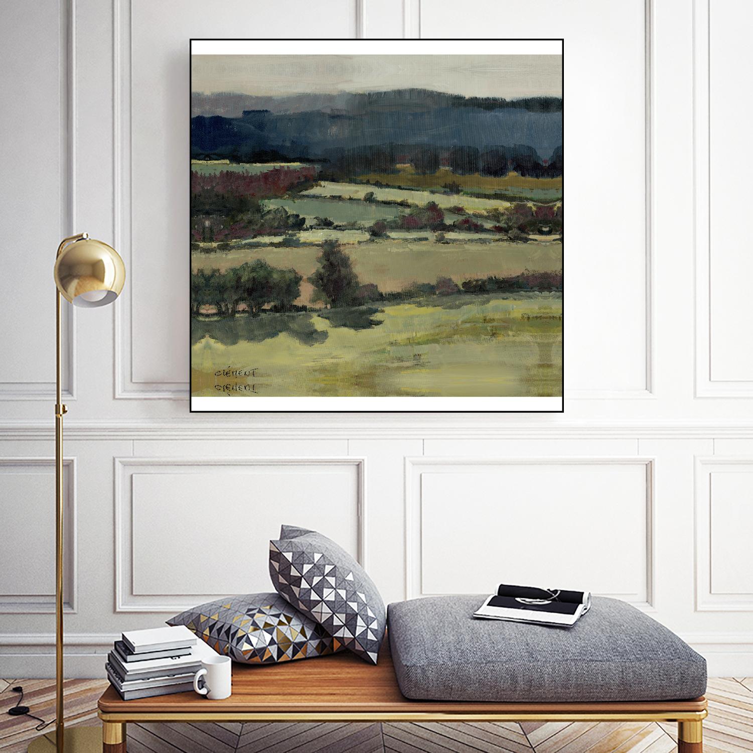 Serene Landscape 6 by Jacques Clement on GIANT ART - blue landscape