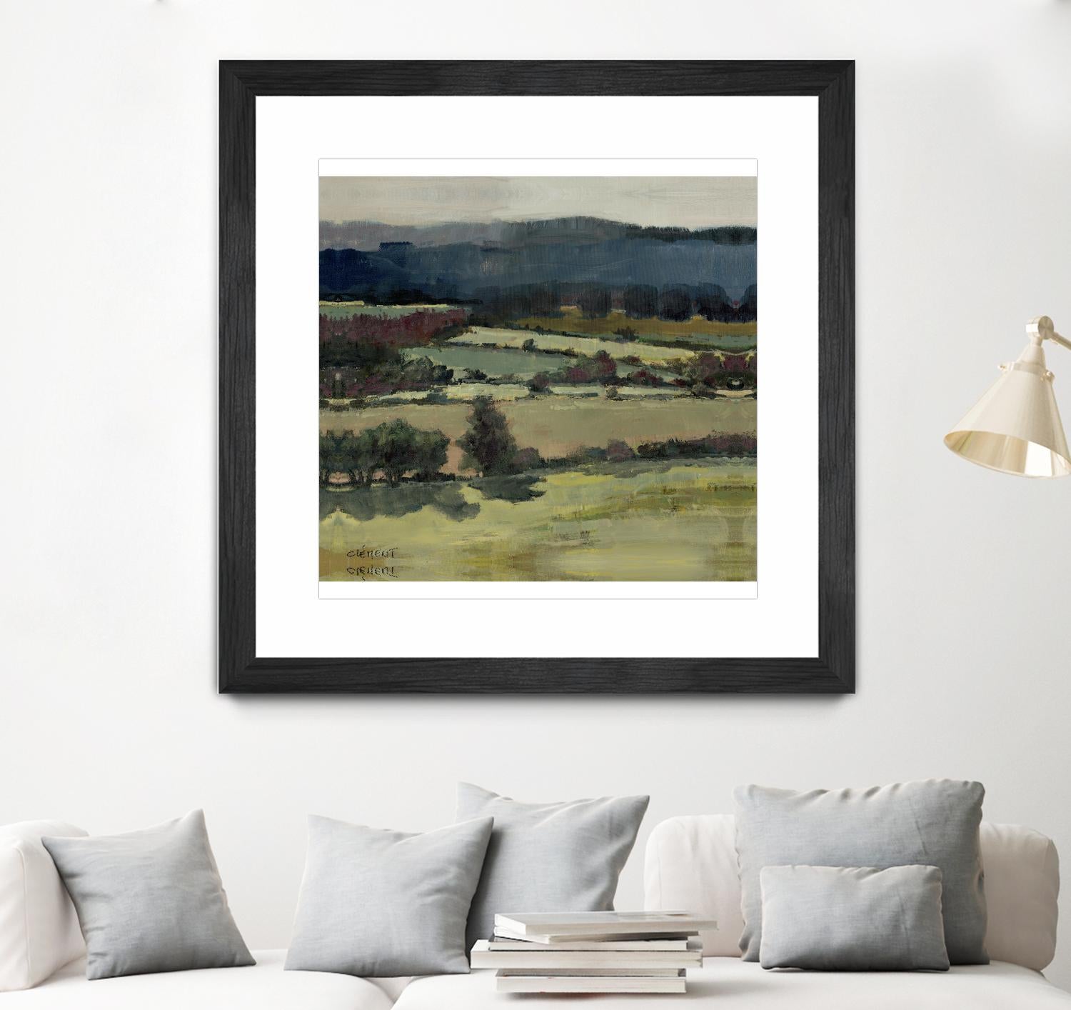 Serene Landscape 6 by Jacques Clement on GIANT ART - blue landscape