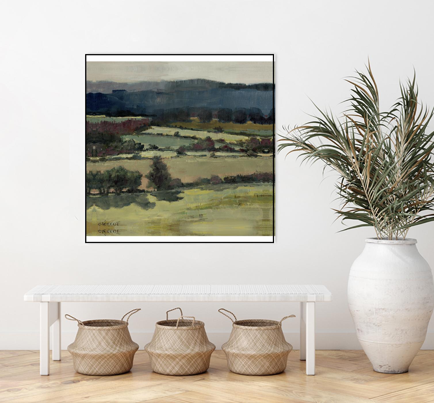 Serene Landscape 6 by Jacques Clement on GIANT ART - blue landscape