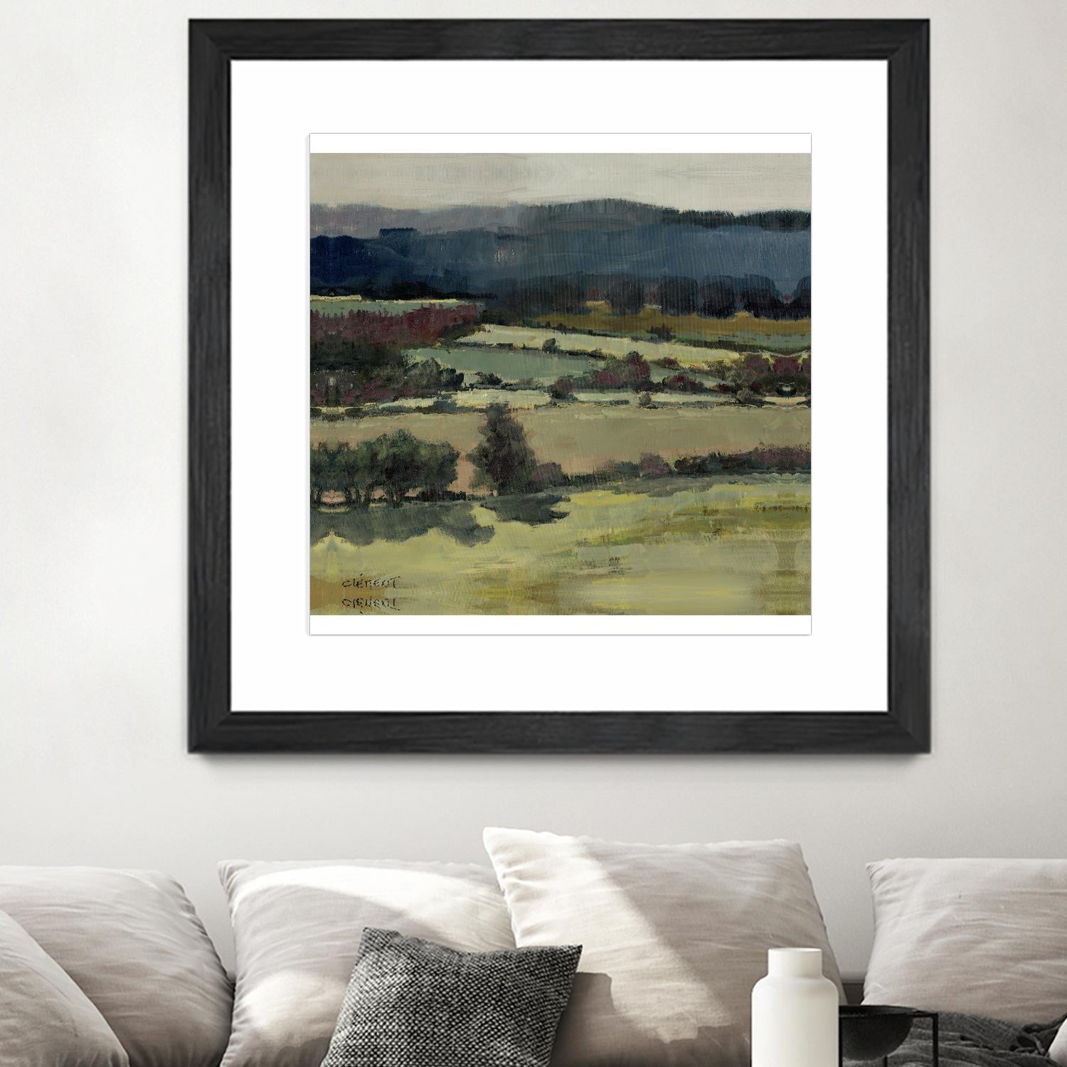 Serene Landscape 6 by Jacques Clement on GIANT ART - blue landscape