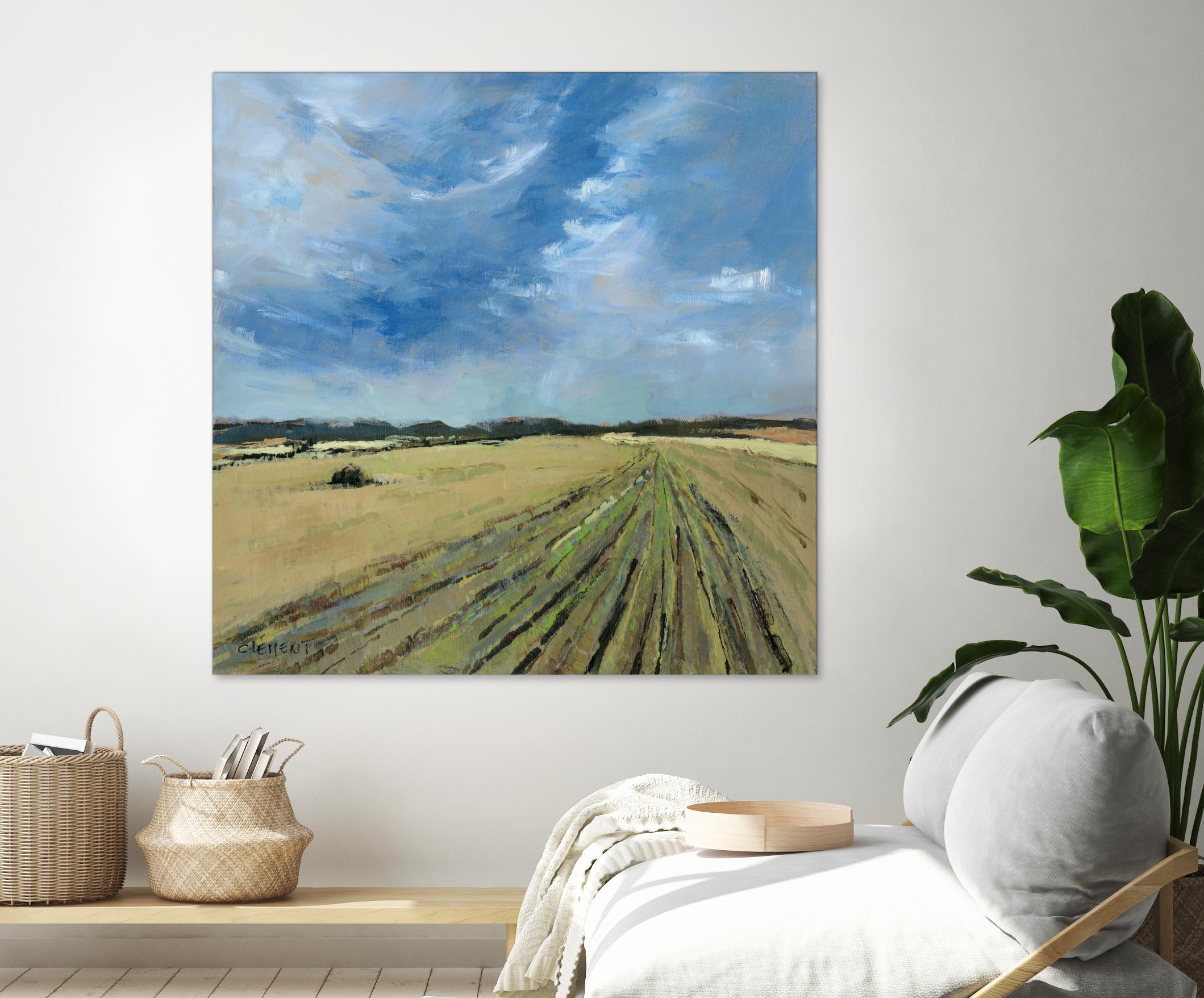 Serene Landscape 7 by Jacques Clement on GIANT ART - beige landscape cultivated