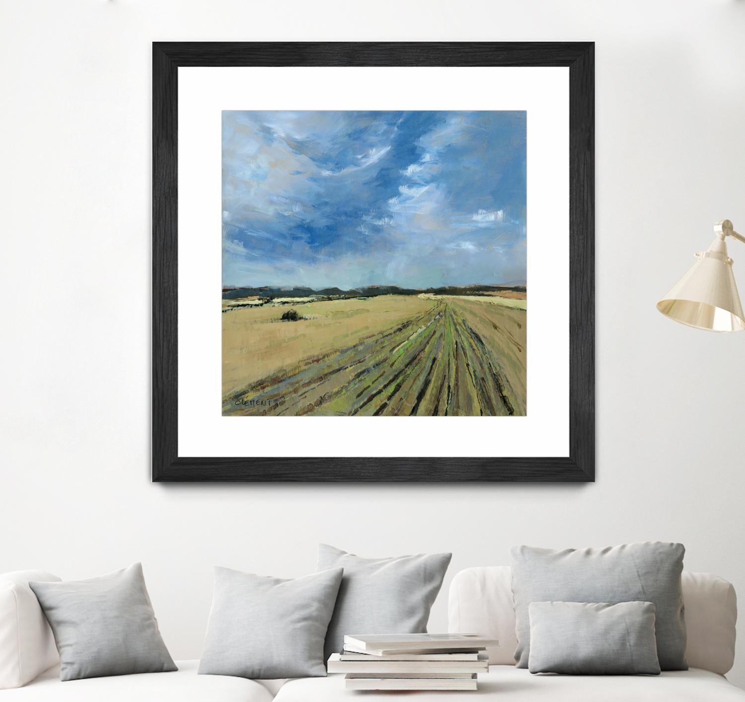 Serene Landscape 7 by Jacques Clement on GIANT ART - beige landscape cultivated