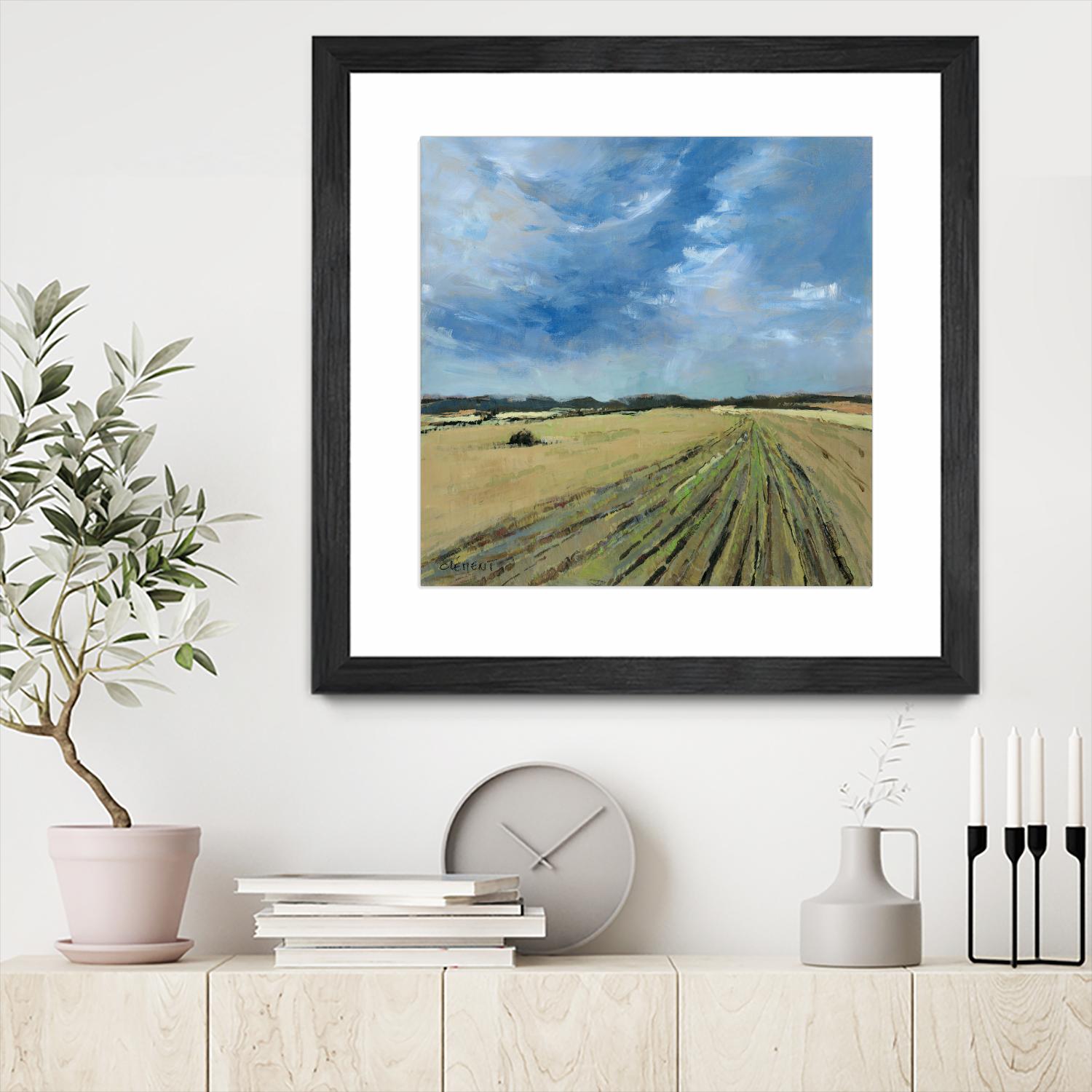 Serene Landscape 7 by Jacques Clement on GIANT ART - beige landscape cultivated