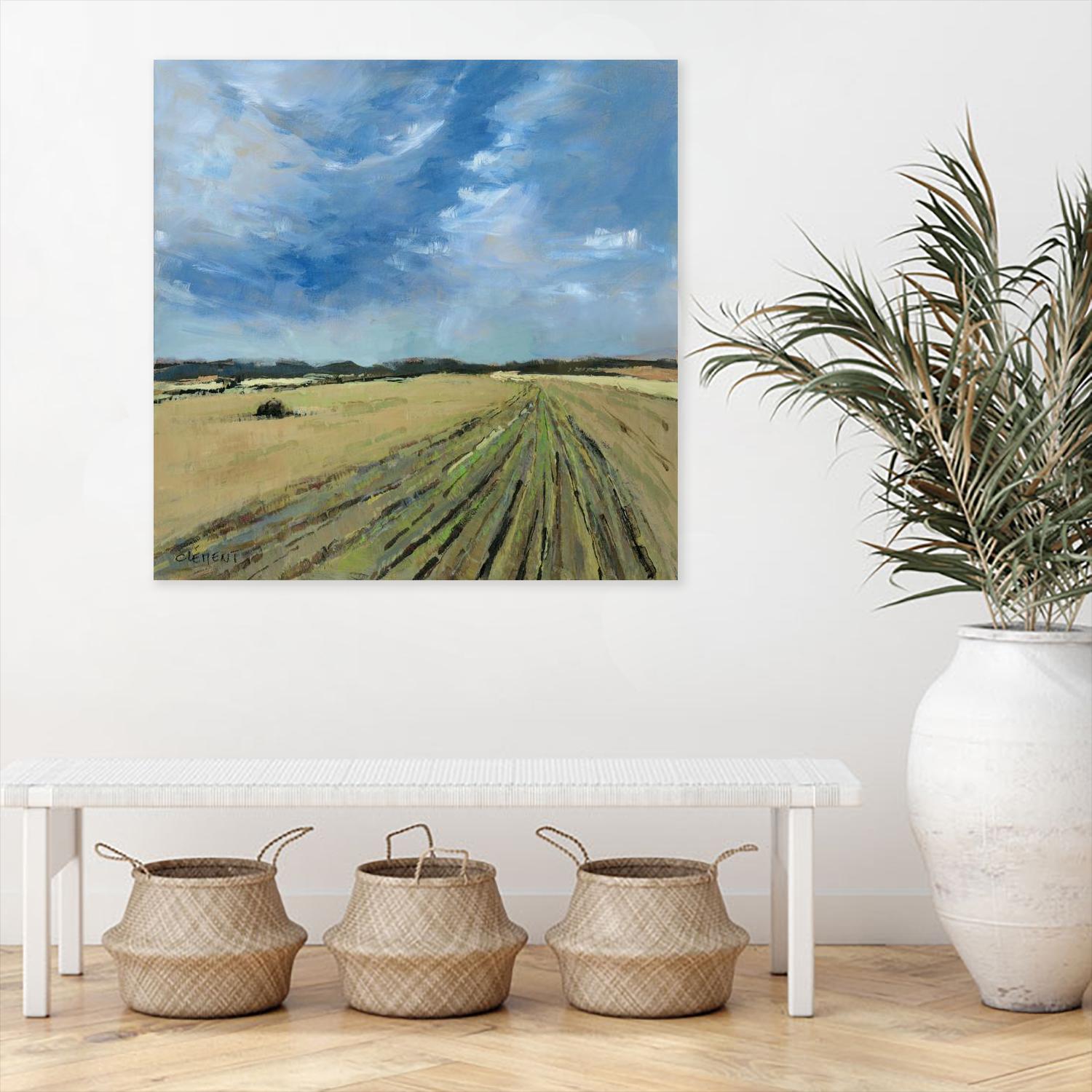 Serene Landscape 7 by Jacques Clement on GIANT ART - beige landscape cultivated