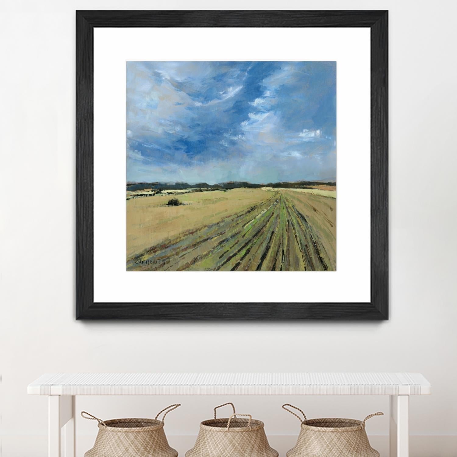 Serene Landscape 7 by Jacques Clement on GIANT ART - beige landscape cultivated