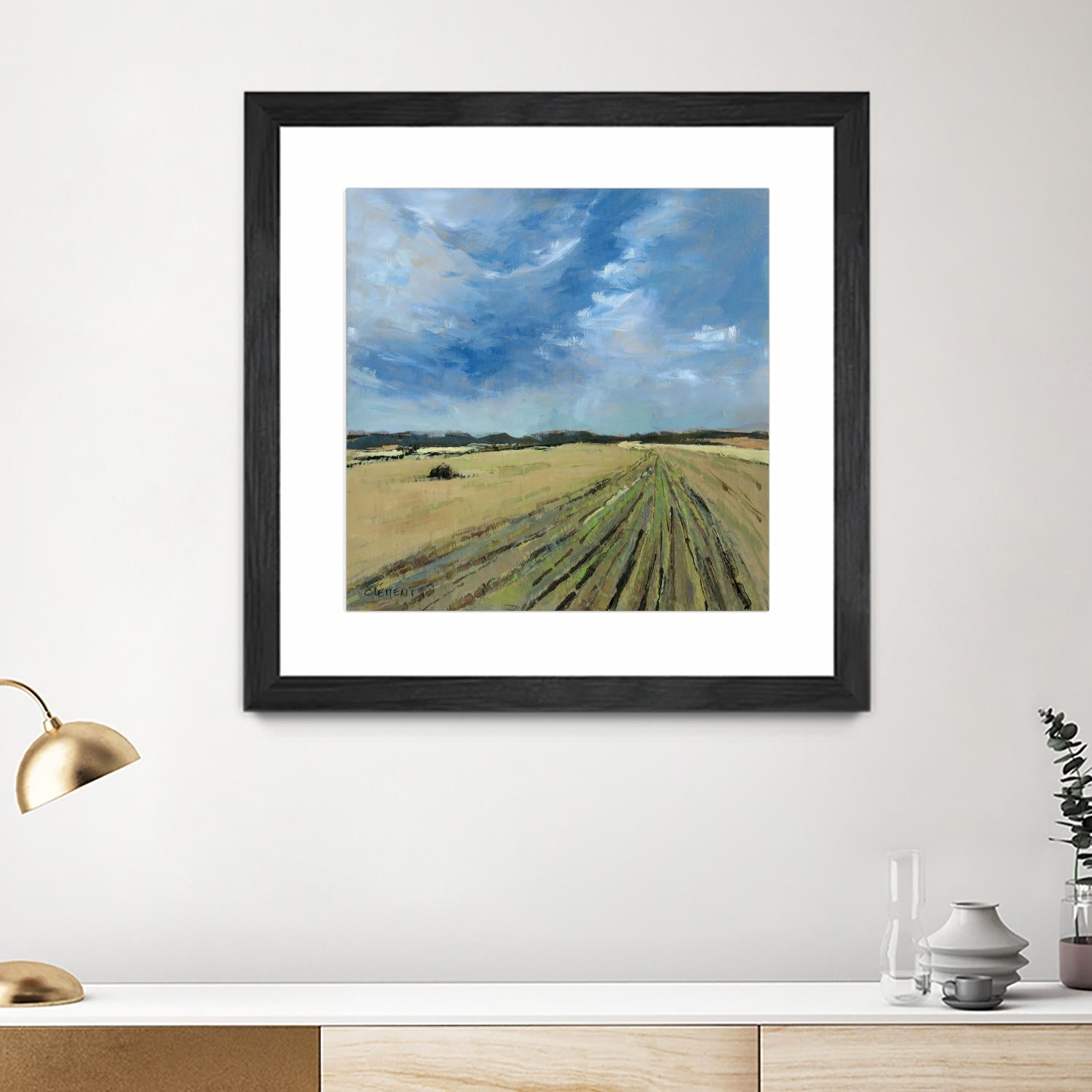 Serene Landscape 7 by Jacques Clement on GIANT ART - beige landscape cultivated