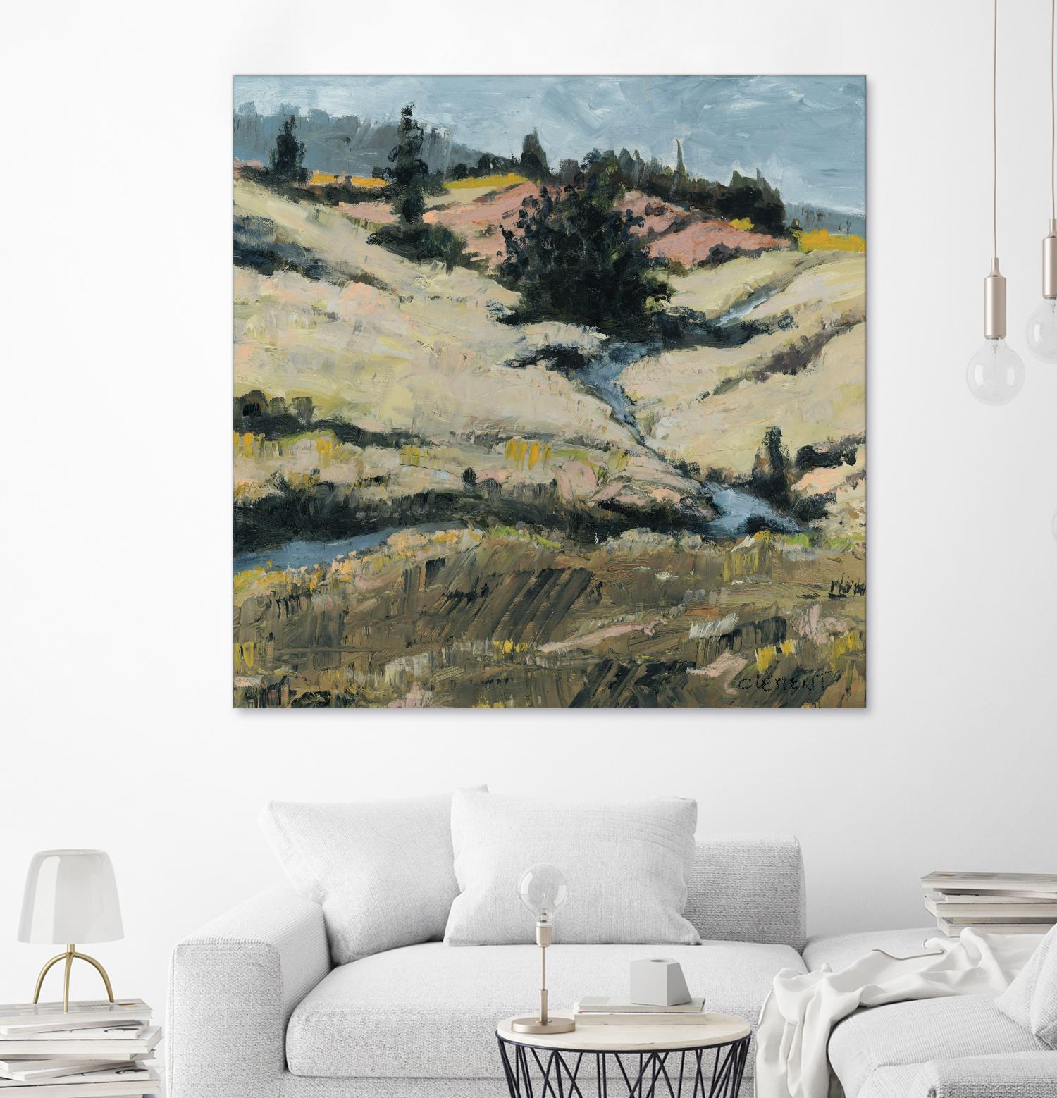 Serene Landscape 8 by Jacques Clement on GIANT ART - beige landscape hill