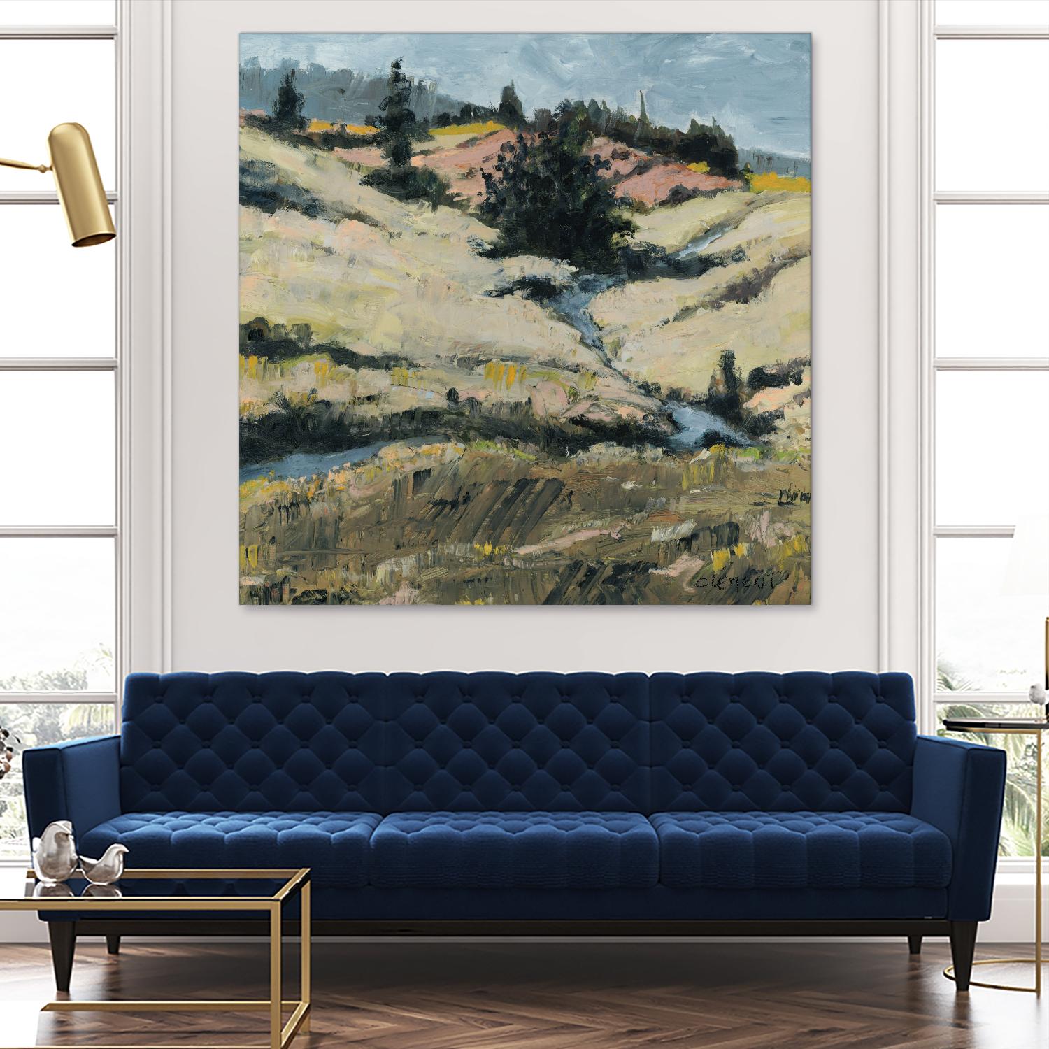 Serene Landscape 8 by Jacques Clement on GIANT ART - beige landscape hill