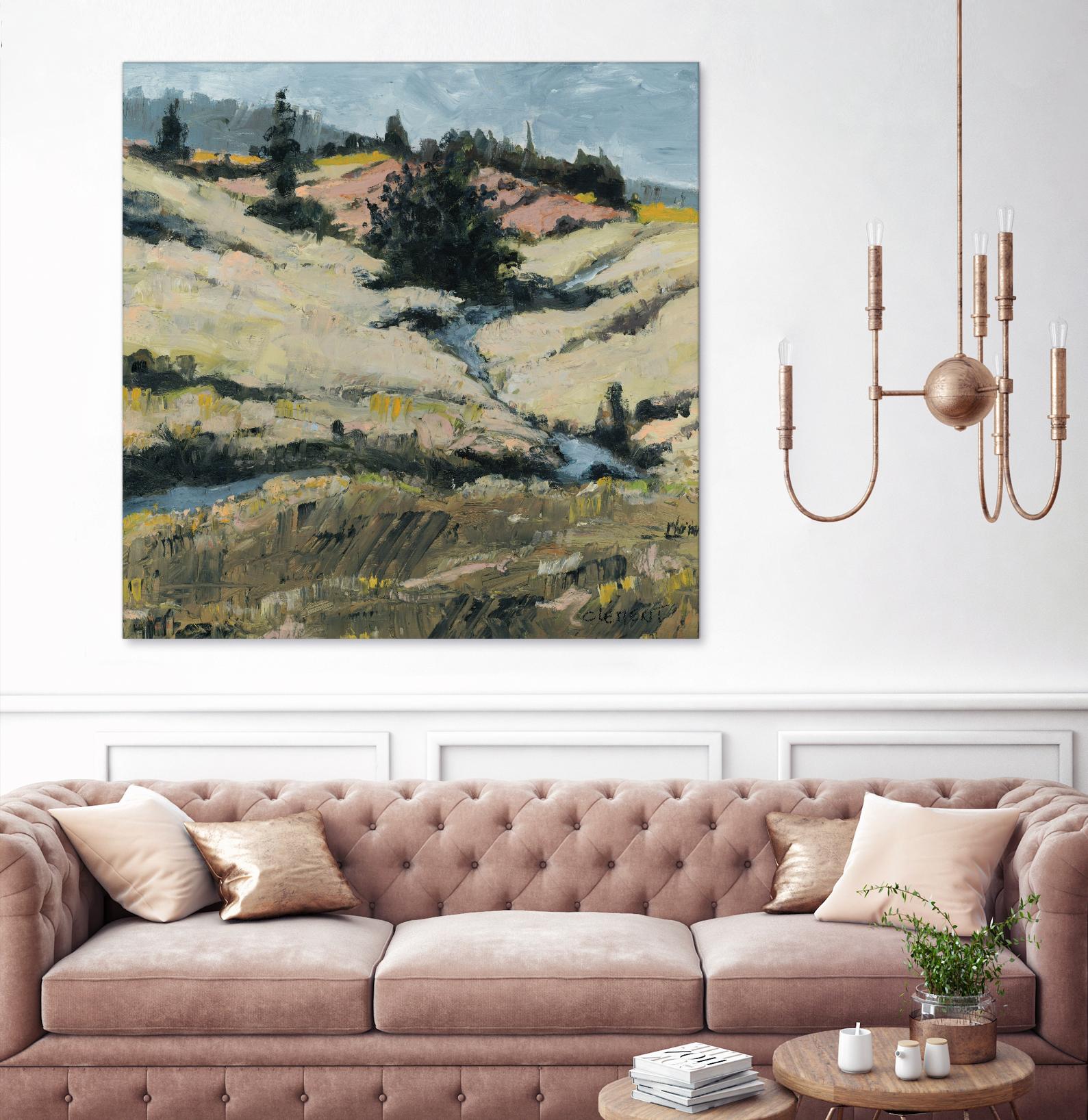 Serene Landscape 8 by Jacques Clement on GIANT ART - beige landscape hill