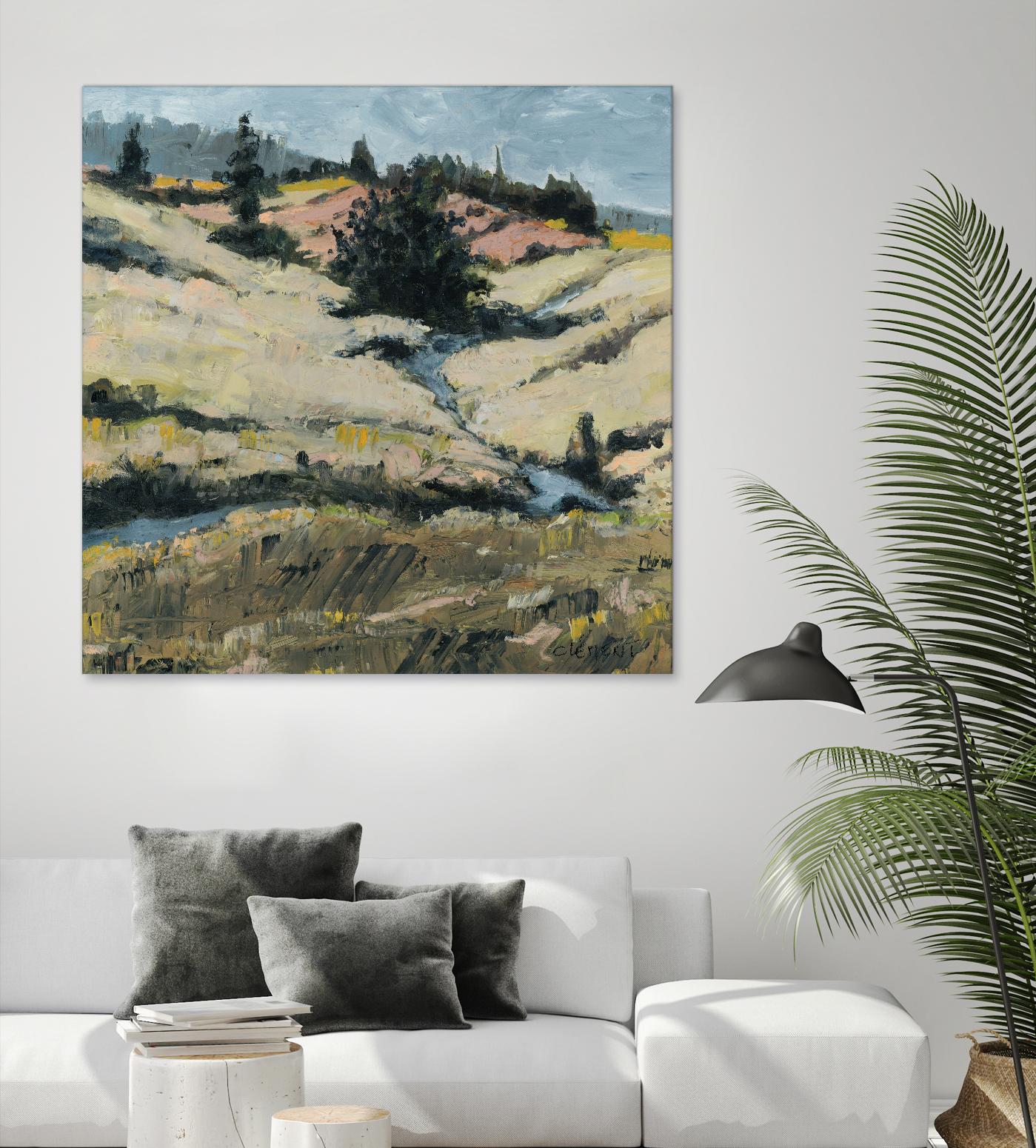Serene Landscape 8 by Jacques Clement on GIANT ART - beige landscape hill
