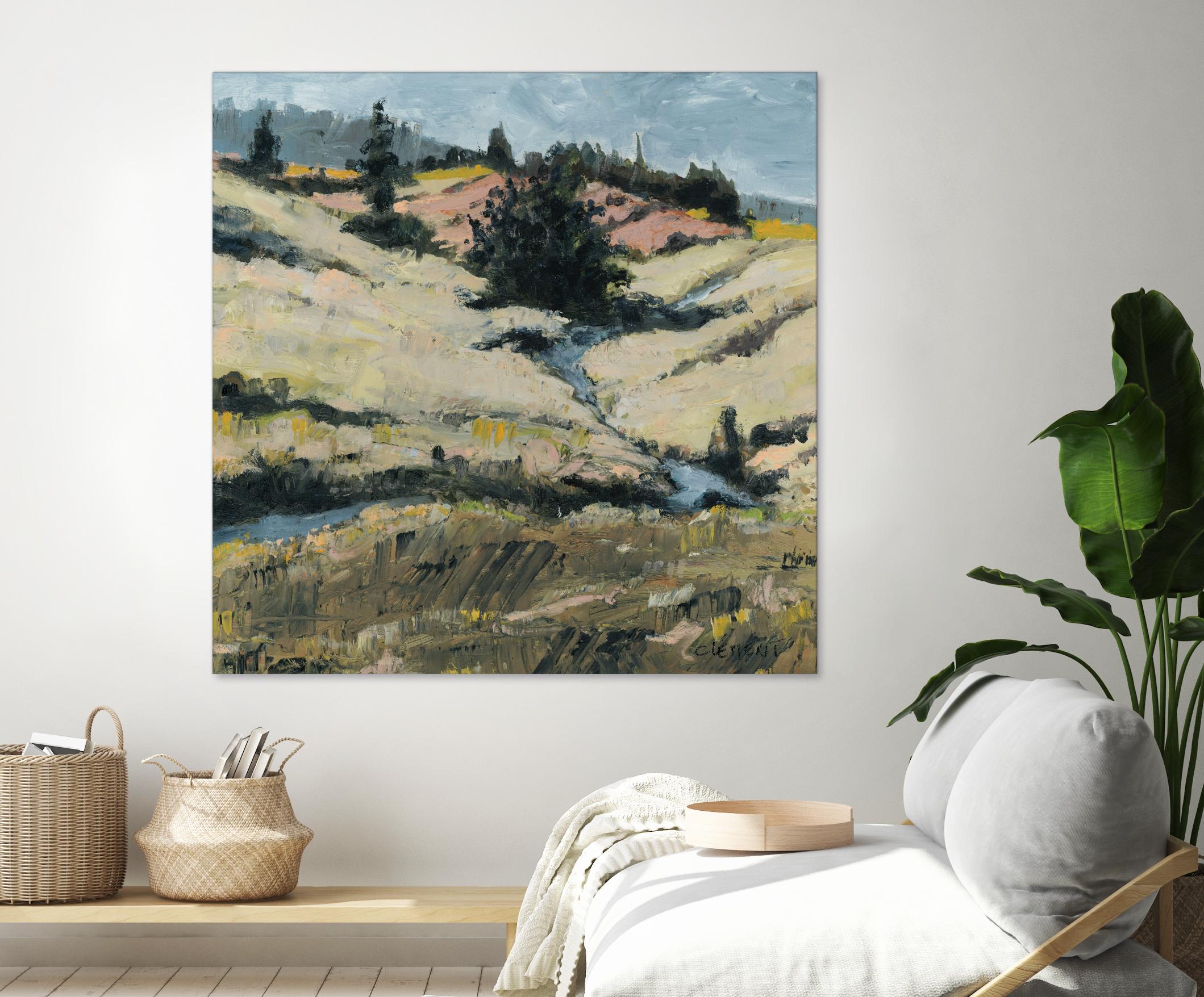 Serene Landscape 8 by Jacques Clement on GIANT ART - beige landscape hill