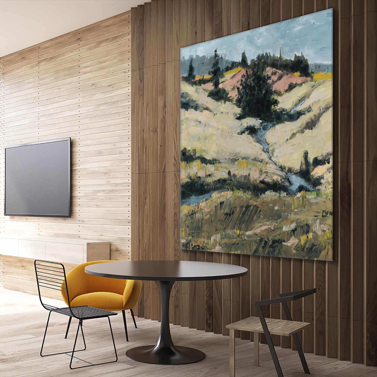 Serene Landscape 8 by Jacques Clement on GIANT ART - beige landscape hill