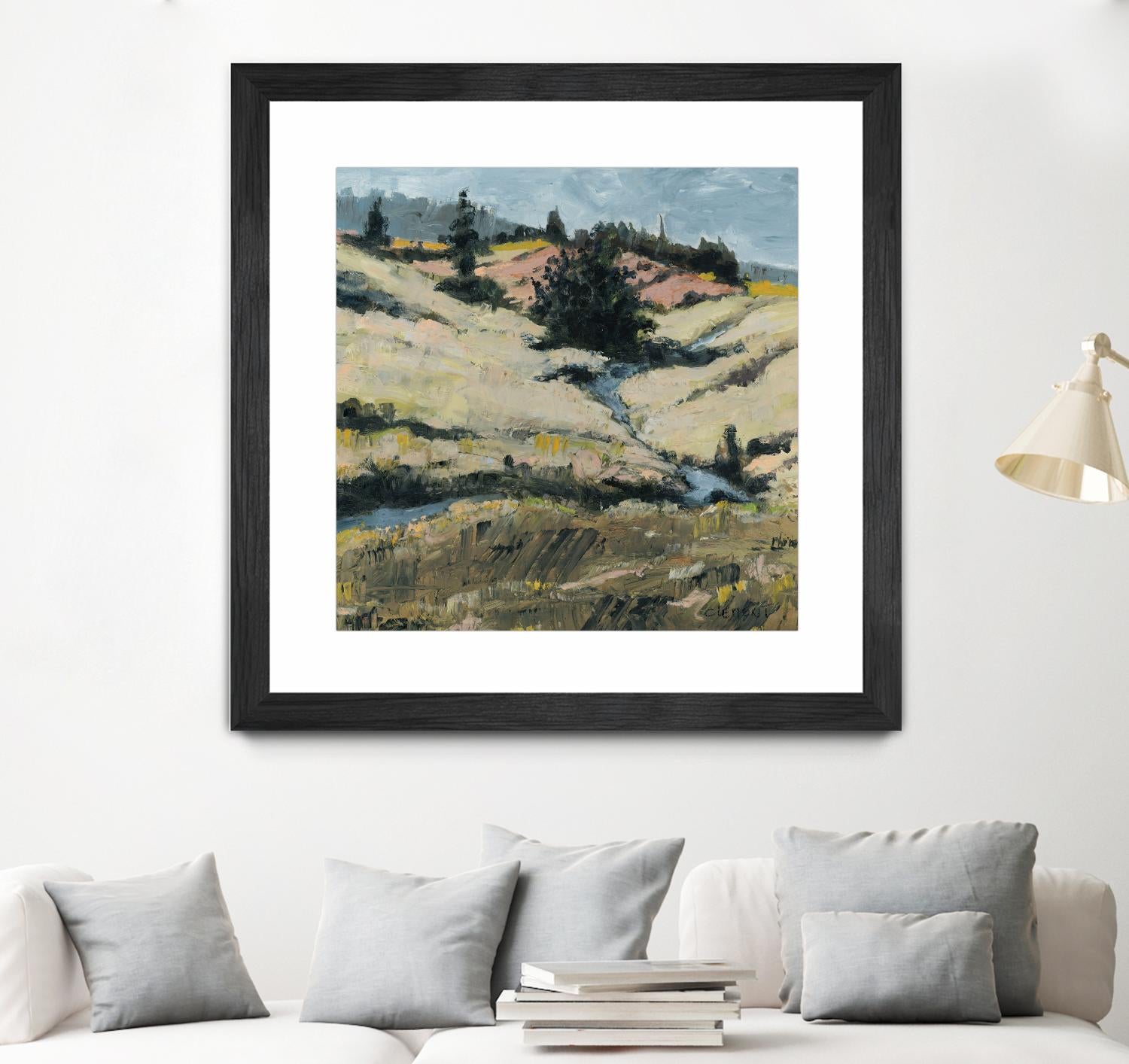 Serene Landscape 8 by Jacques Clement on GIANT ART - beige landscape hill