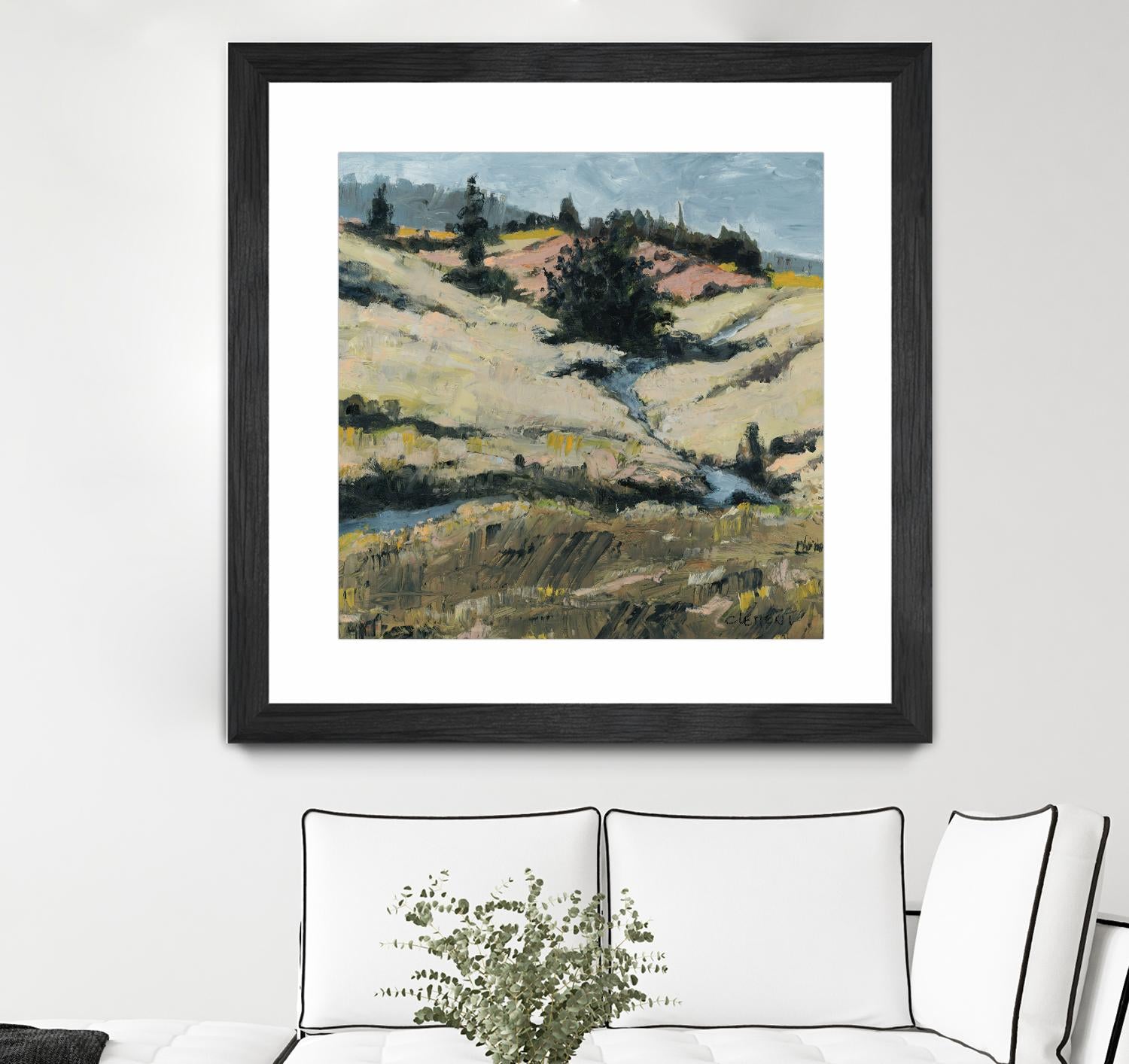 Serene Landscape 8 by Jacques Clement on GIANT ART - beige landscape hill