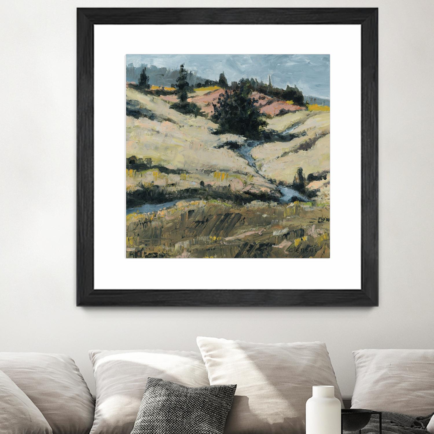 Serene Landscape 8 by Jacques Clement on GIANT ART - beige landscape hill