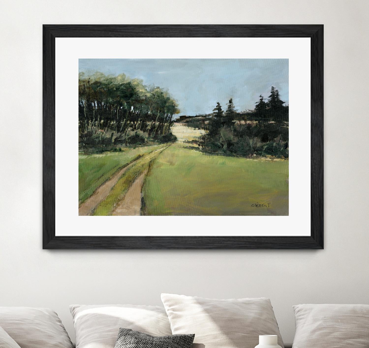 Serene Landscape 10 by Jacques Clement on GIANT ART - green landscape quebec artists