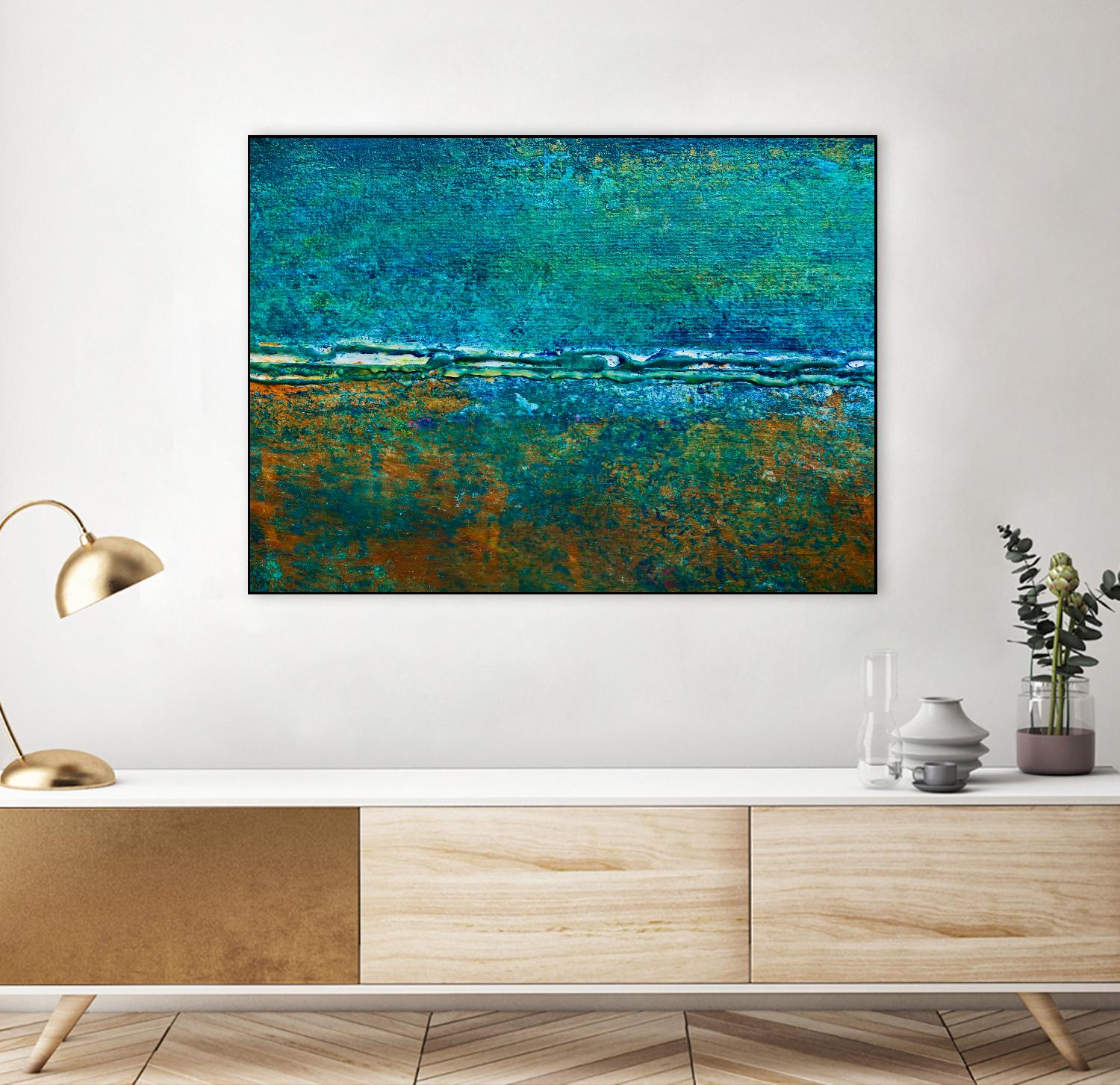 Metal Abstract V by Jean-François Dupuis on GIANT ART - green abstract