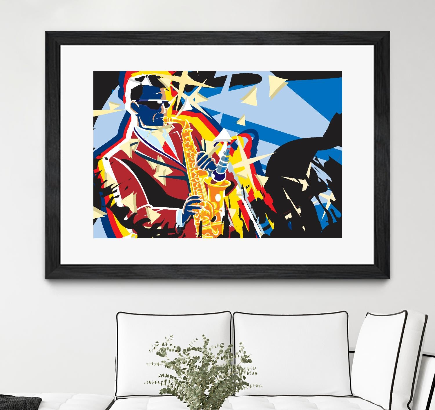 Saxo Flash by Ray Lengelé on GIANT ART - blue animé saxo