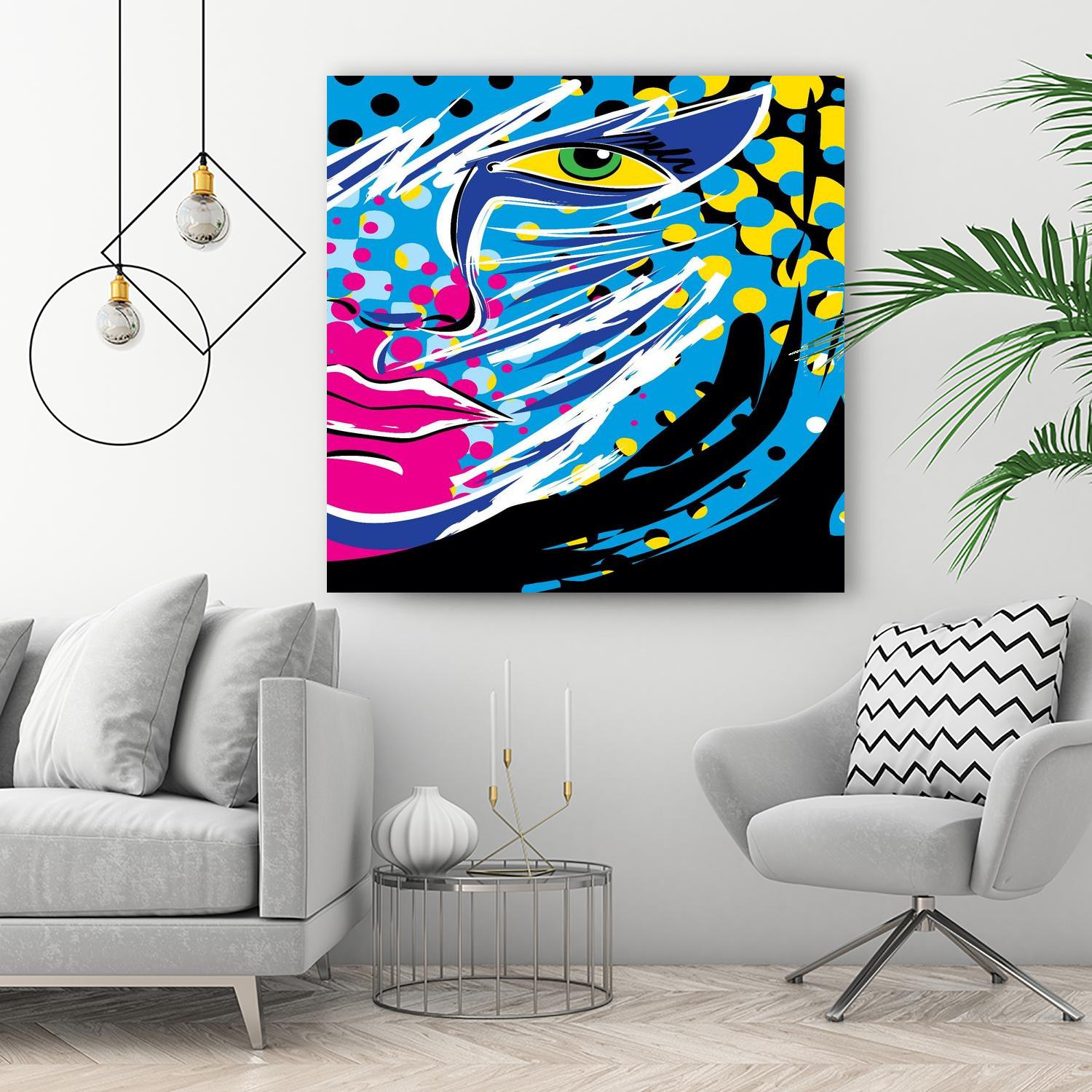 Pandore by Ray Lengelé on GIANT ART - pink animé face