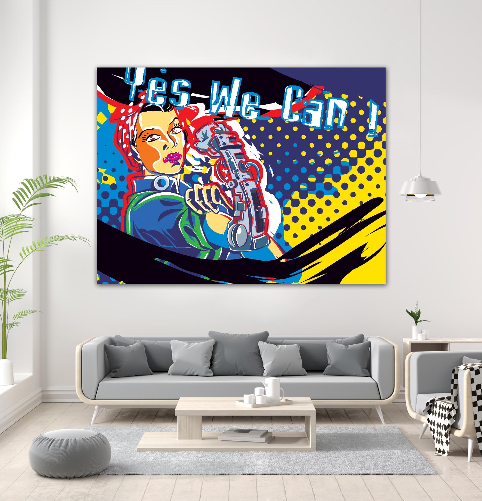 Yesss! by Ray Lengelé on GIANT ART - blue typography strong