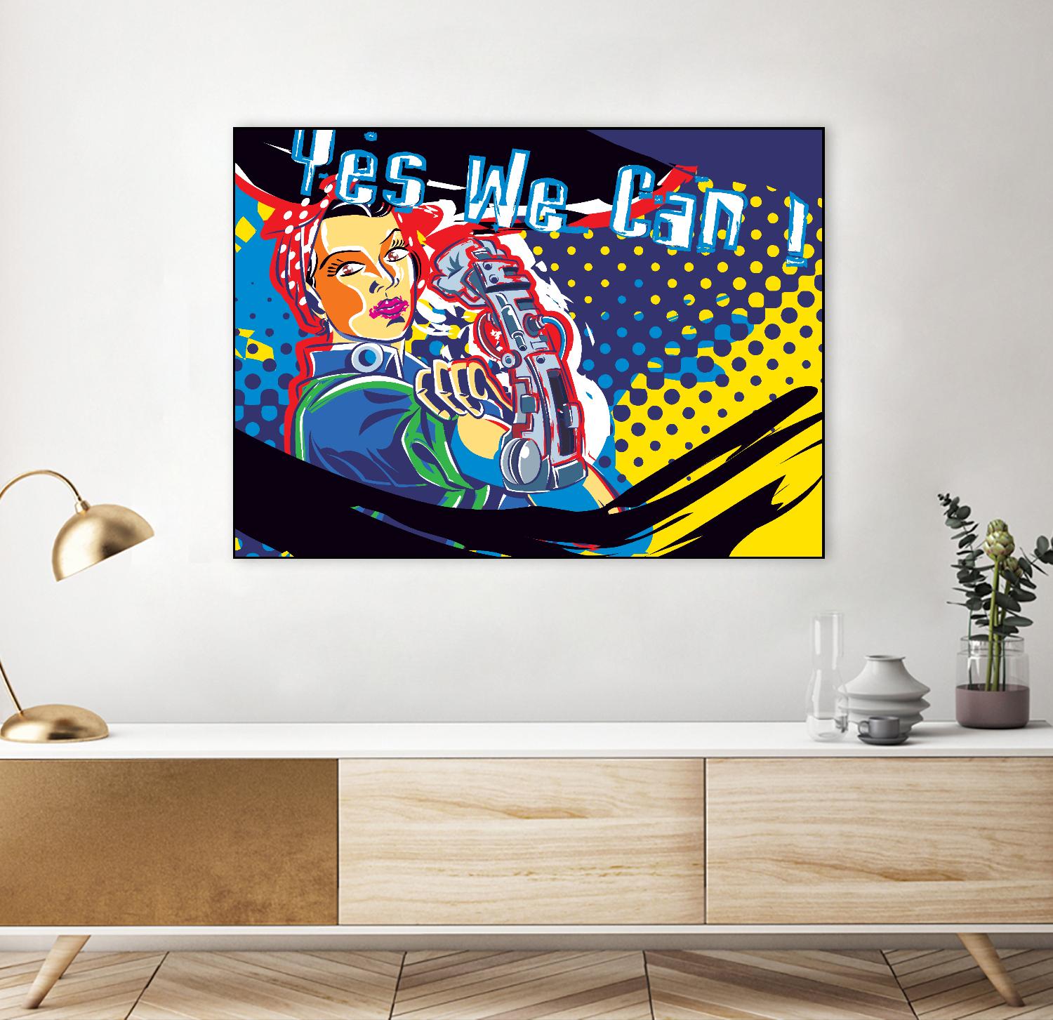 Yesss! by Ray Lengelé on GIANT ART - blue typography strong