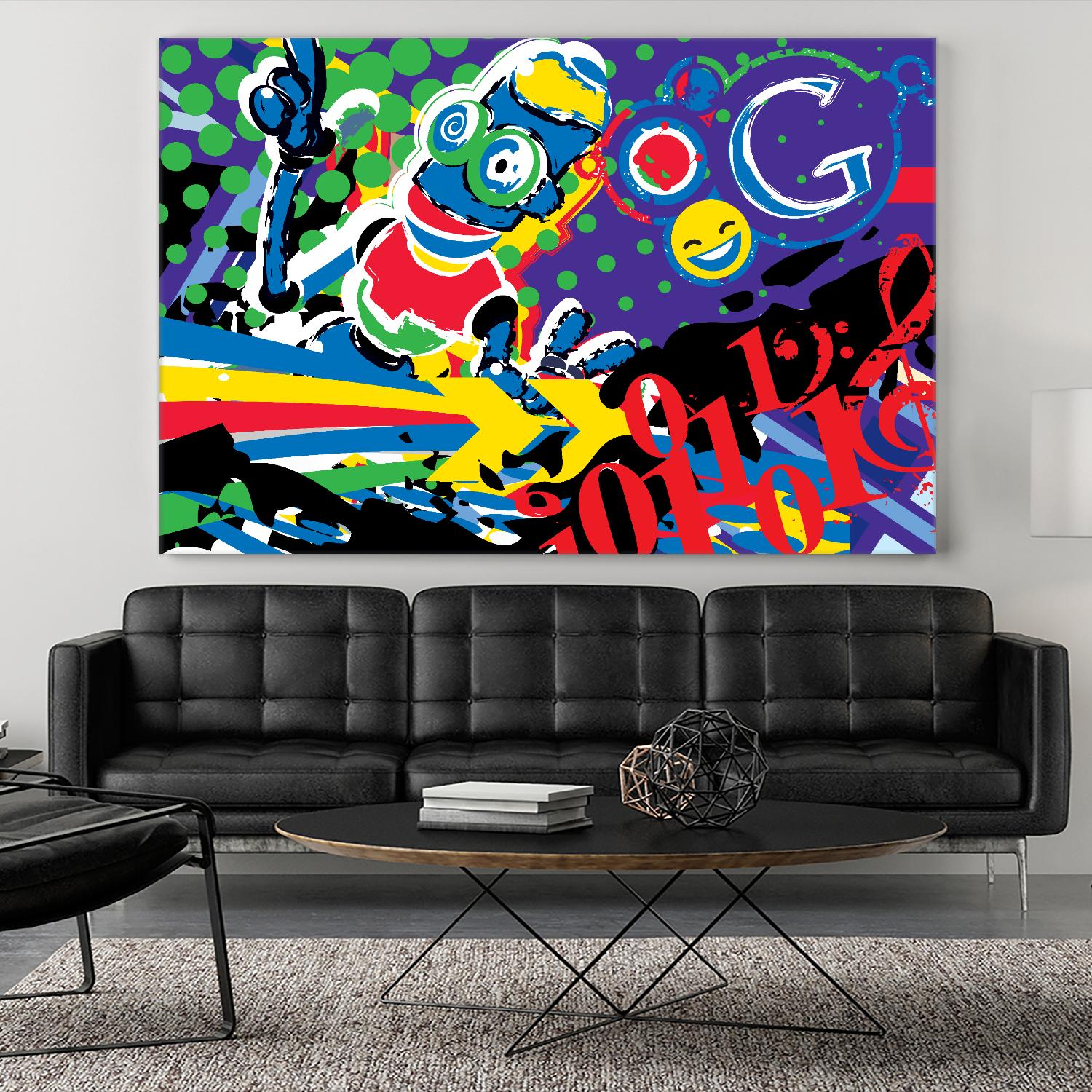 Robot Google by Ray Lengelé on GIANT ART - red typography pop-art