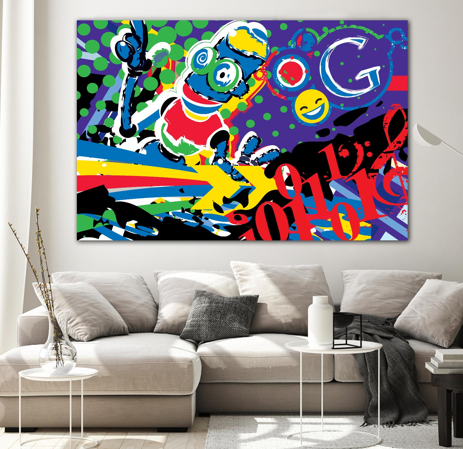 Robot Google by Ray Lengelé on GIANT ART - red typography pop-art