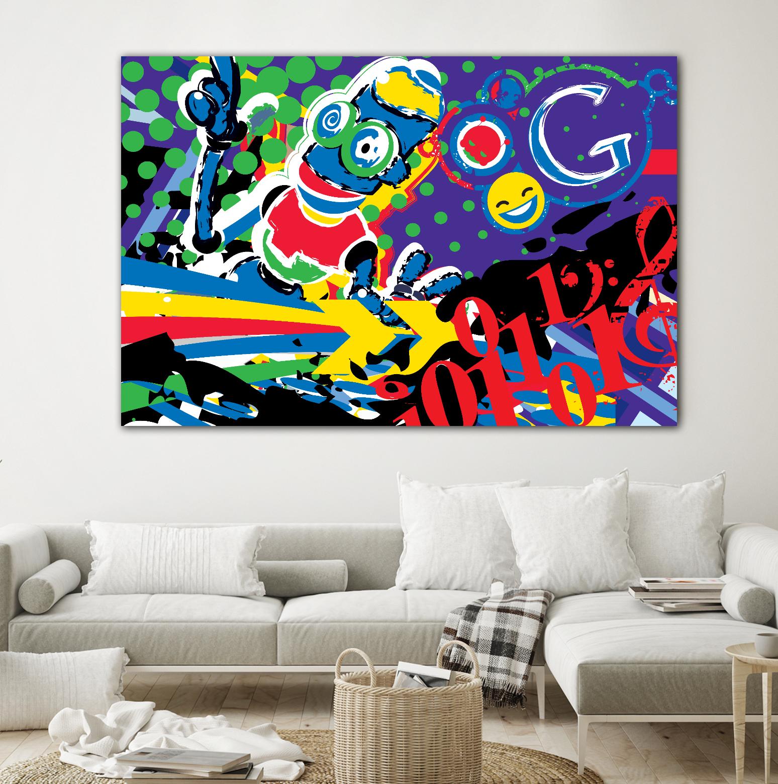 Robot Google by Ray Lengelé on GIANT ART - red typography pop-art