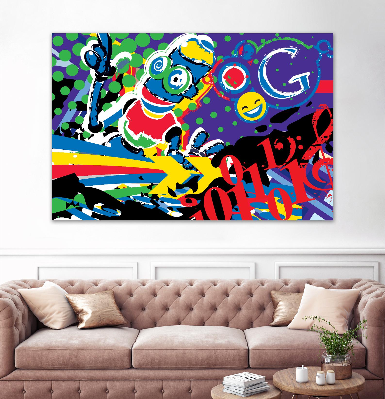 Robot Google by Ray Lengelé on GIANT ART - red typography pop-art