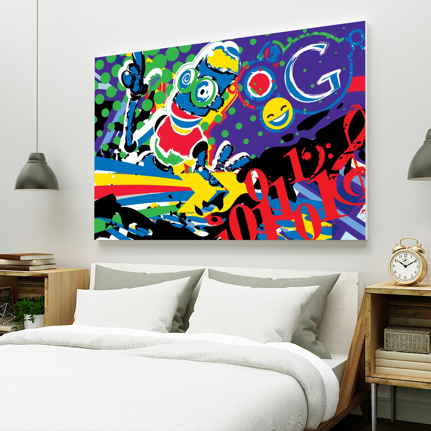 Robot Google by Ray Lengelé on GIANT ART - red typography pop-art