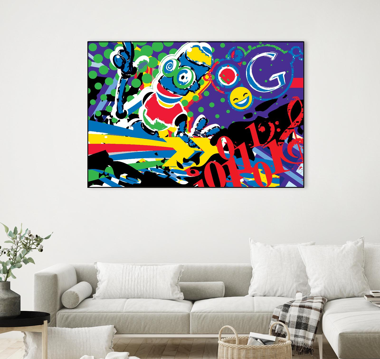 Robot Google by Ray Lengelé on GIANT ART - red typography pop-art