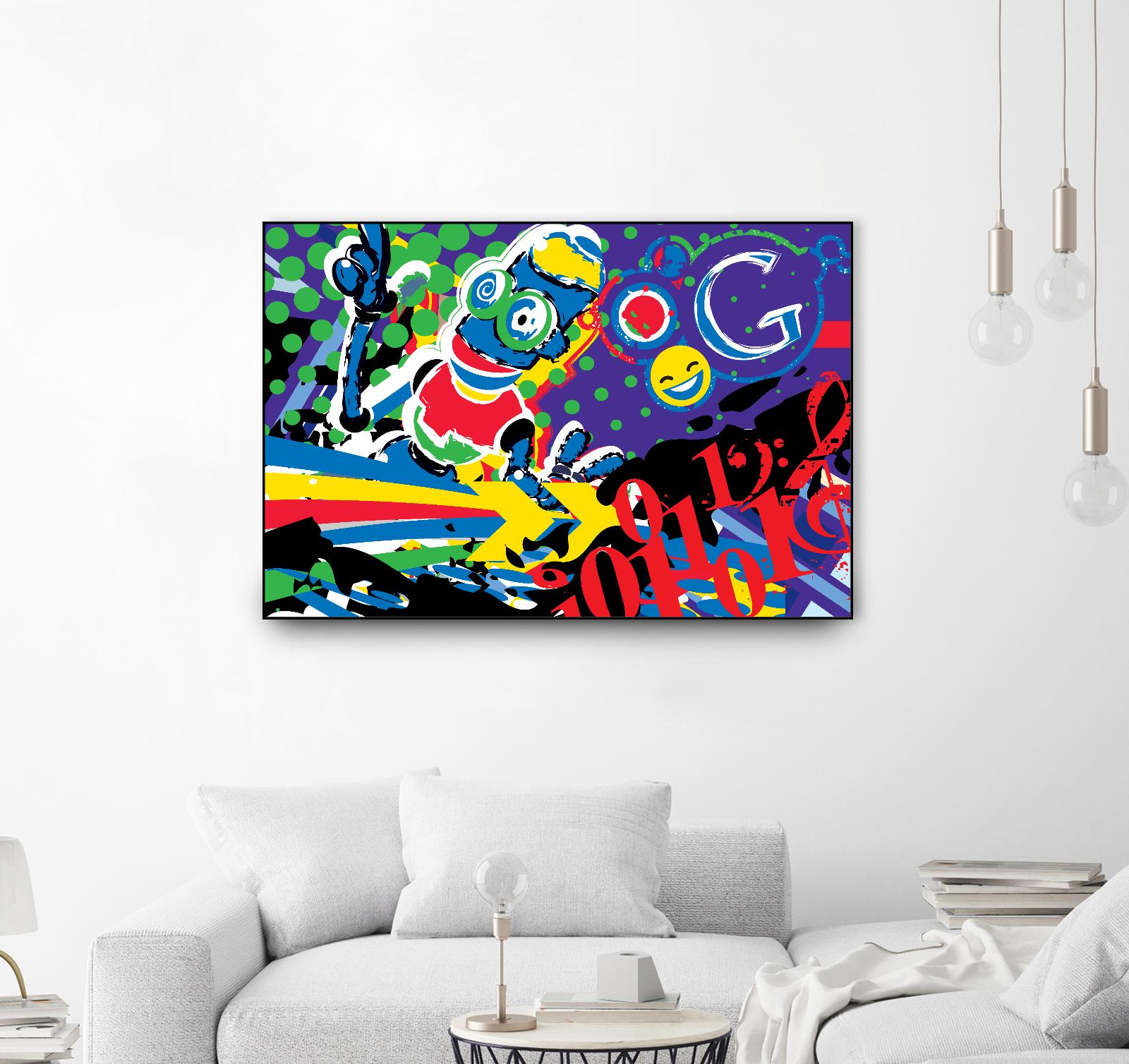 Robot Google by Ray Lengelé on GIANT ART - red typography pop-art