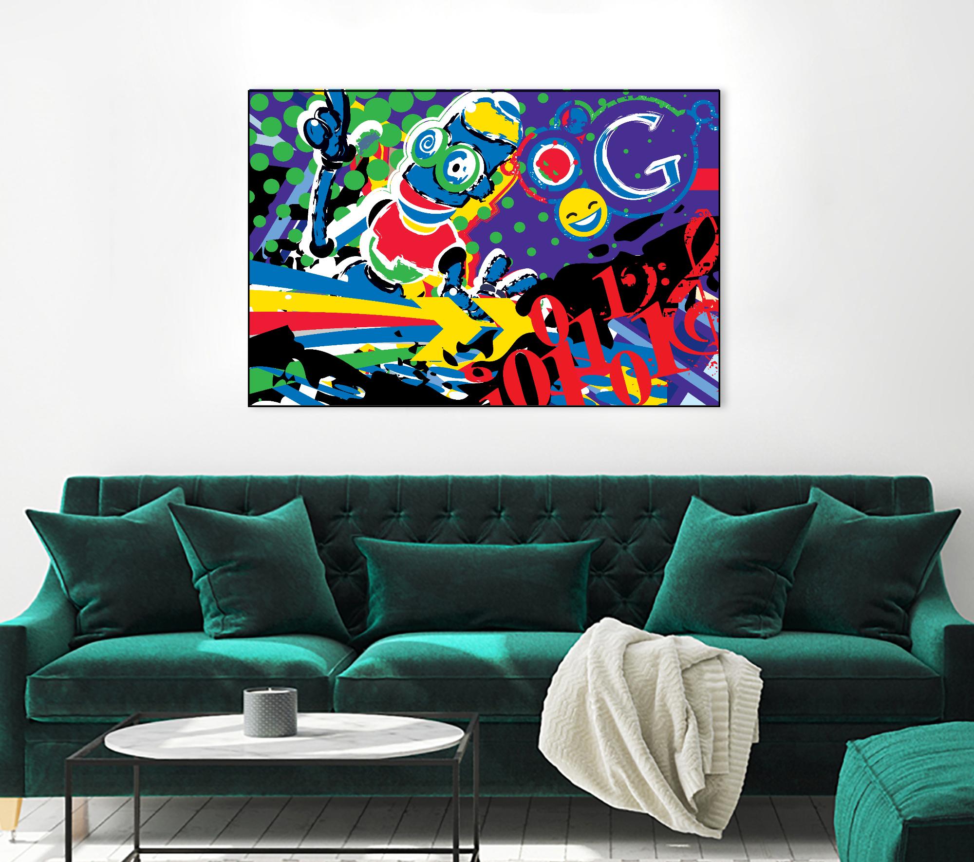 Robot Google by Ray Lengelé on GIANT ART - red typography pop-art