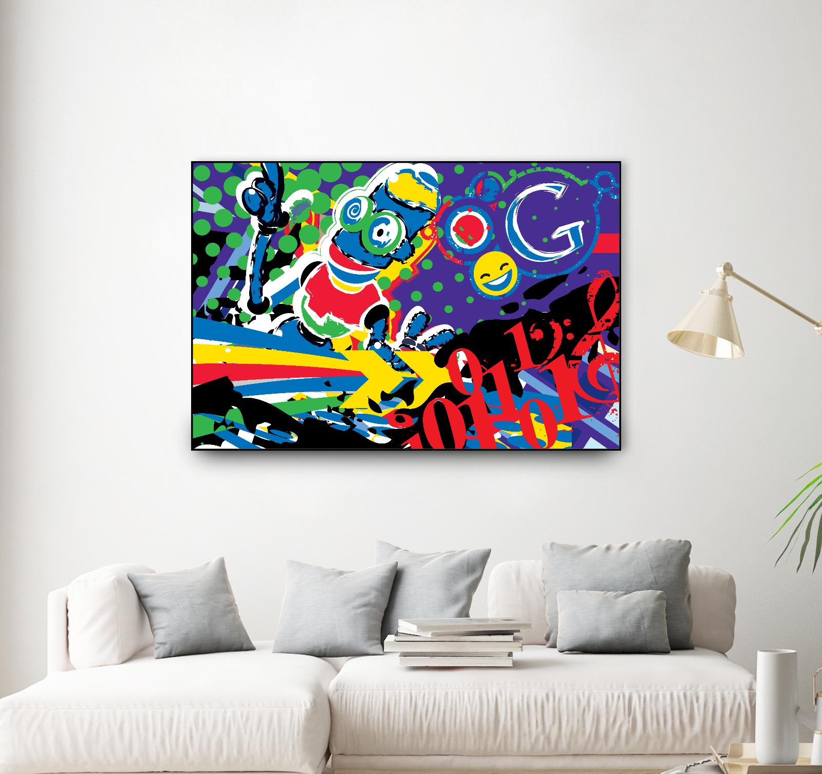 Robot Google by Ray Lengelé on GIANT ART - red typography pop-art