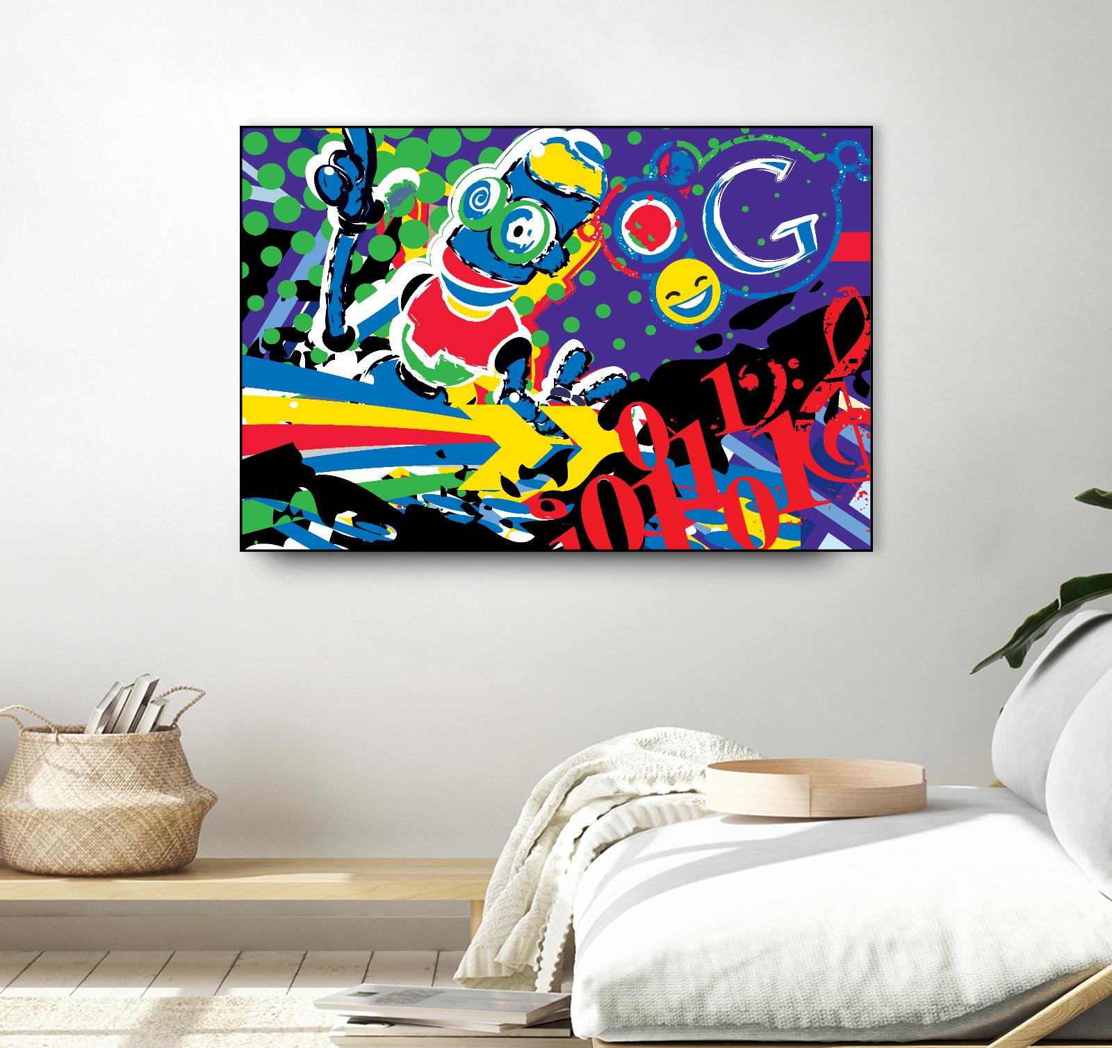 Robot Google by Ray Lengelé on GIANT ART - red typography pop-art