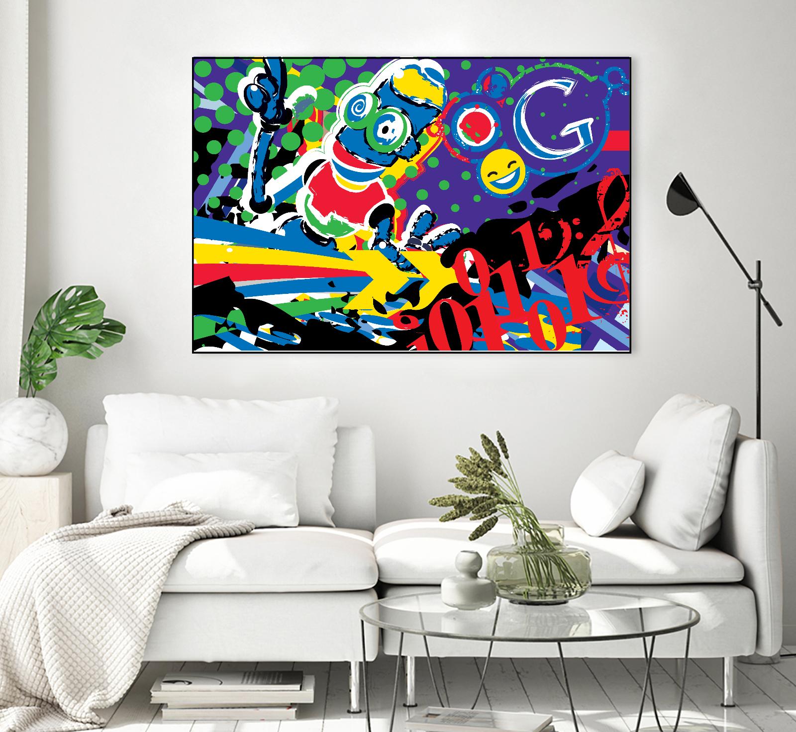 Robot Google by Ray Lengelé on GIANT ART - red typography pop-art