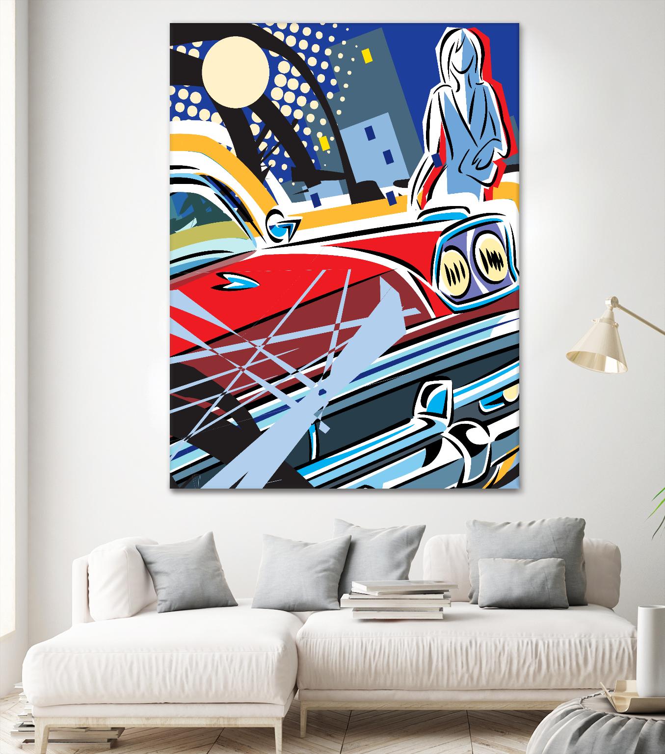 City Car by Ray Lengelé on GIANT ART - red animé automobile
