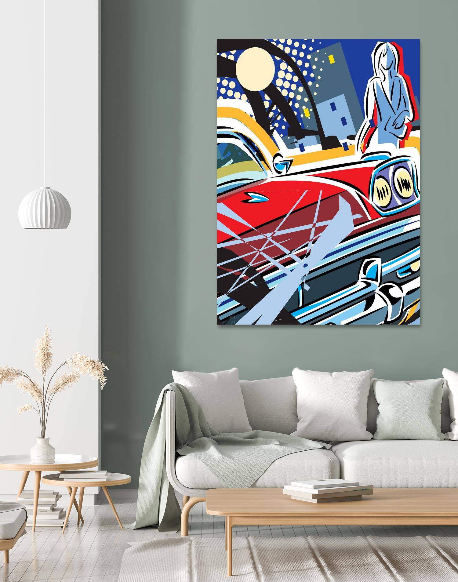 City Car by Ray Lengelé on GIANT ART - red animé automobile