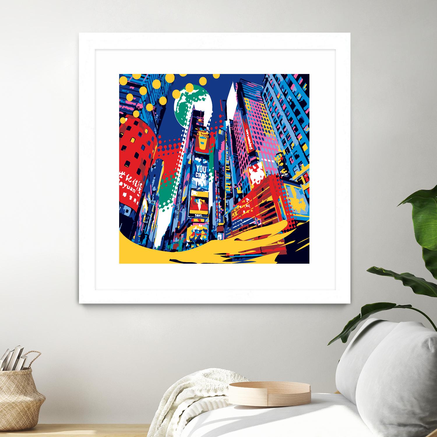 Time Square by Ray Lengelé on GIANT ART - red architecture down town