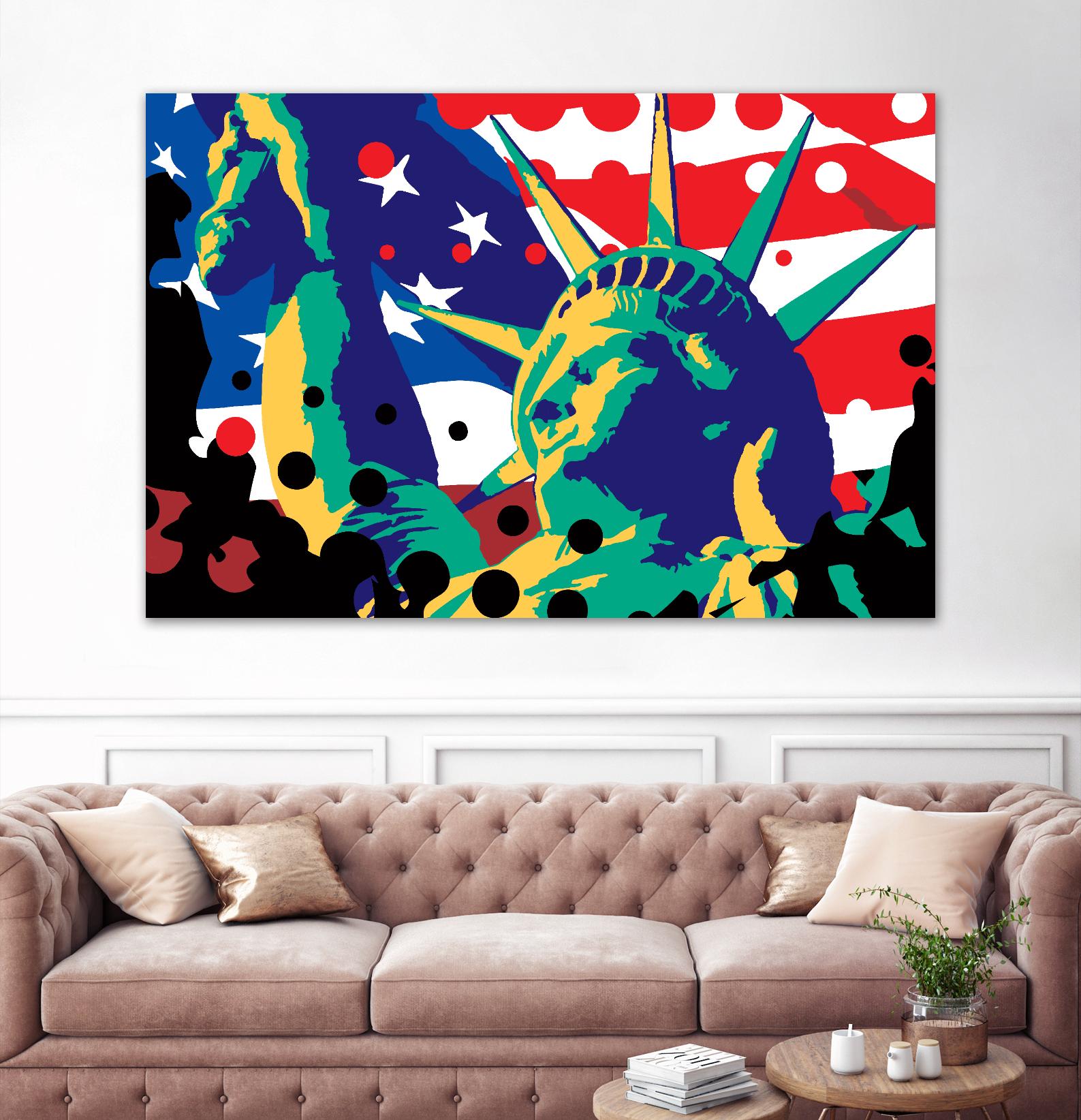 Mona Lusa by Ray Lengelé on GIANT ART - red street art usa