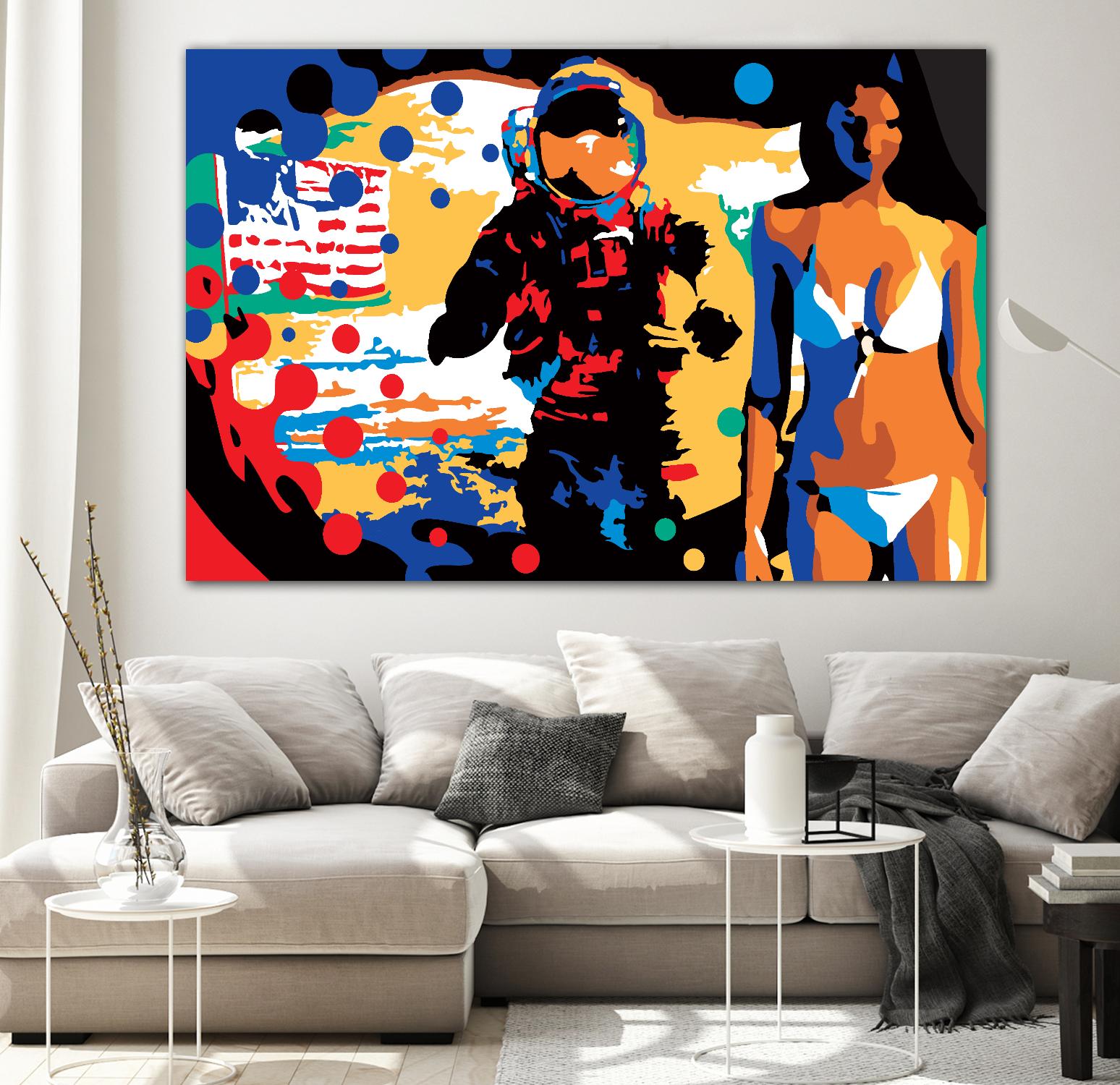 M.Gorsky by Ray Lengelé on GIANT ART - red figurative astronaut