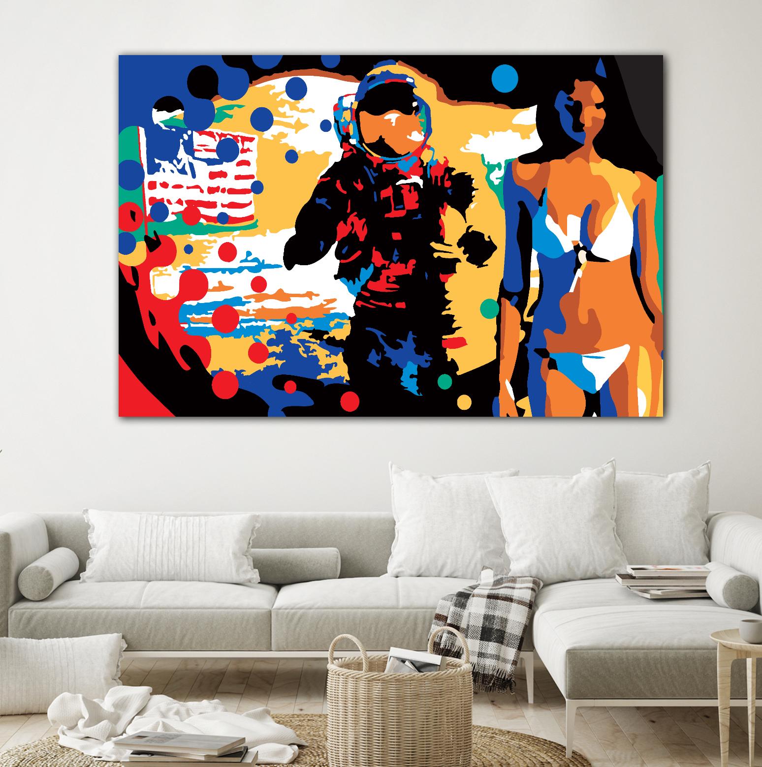 M.Gorsky by Ray Lengelé on GIANT ART - red figurative astronaut