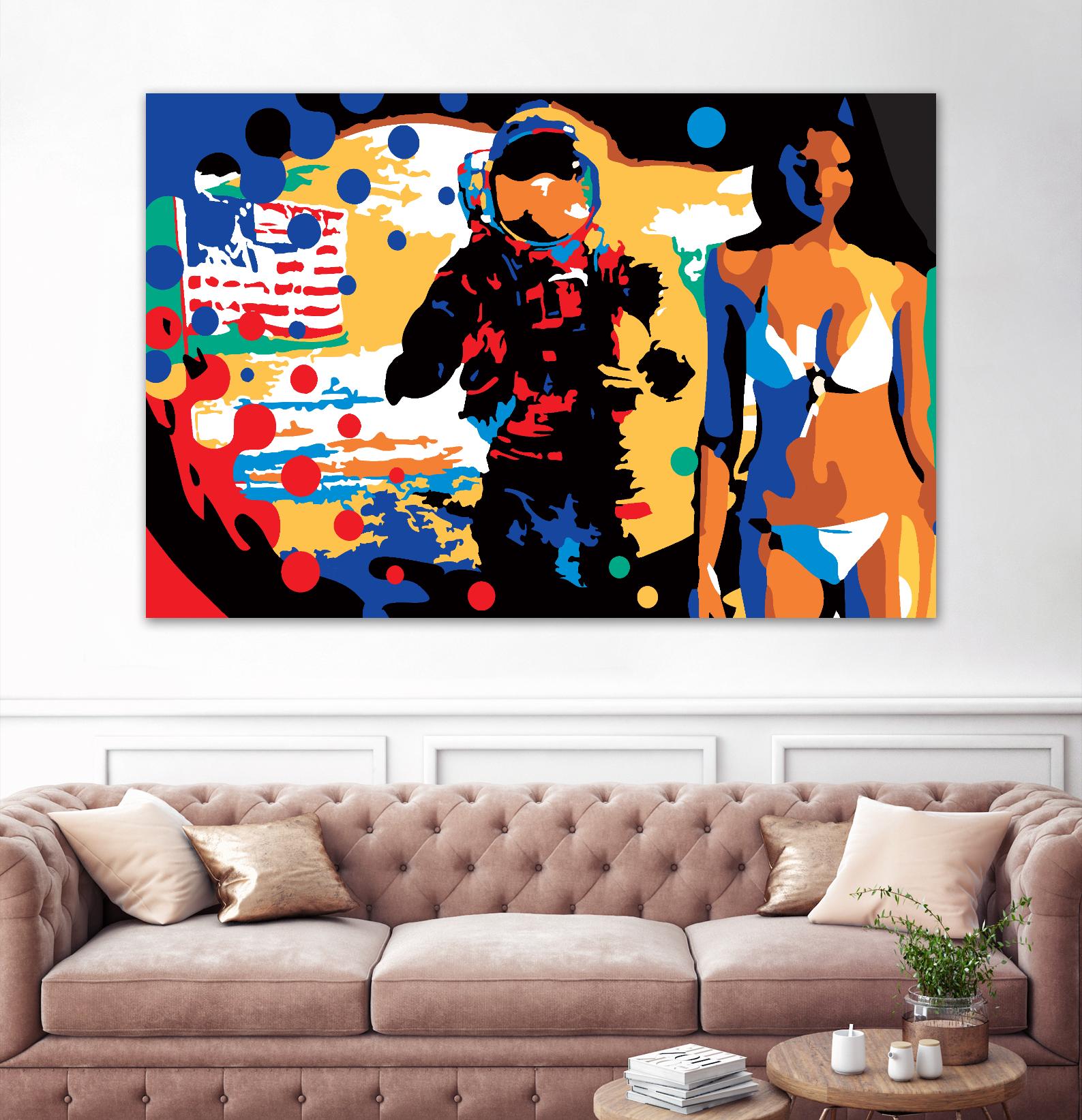 M.Gorsky by Ray Lengelé on GIANT ART - red figurative astronaut