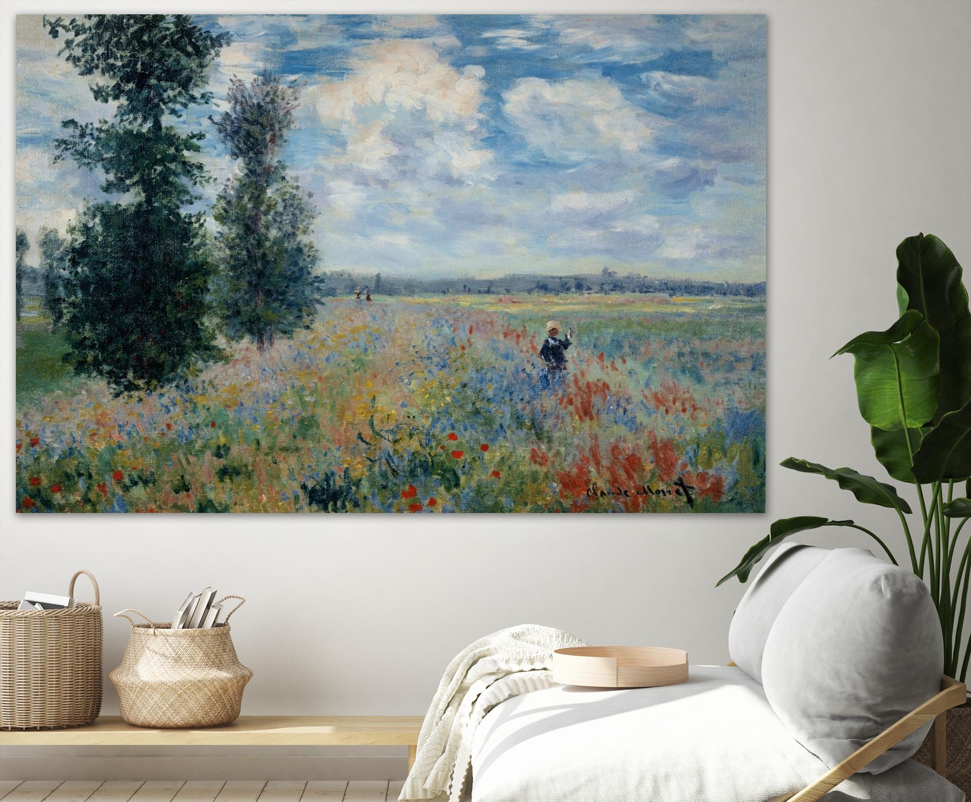 Poppy Field by Claude Monet on GIANT ART - green masters champ fleuri
