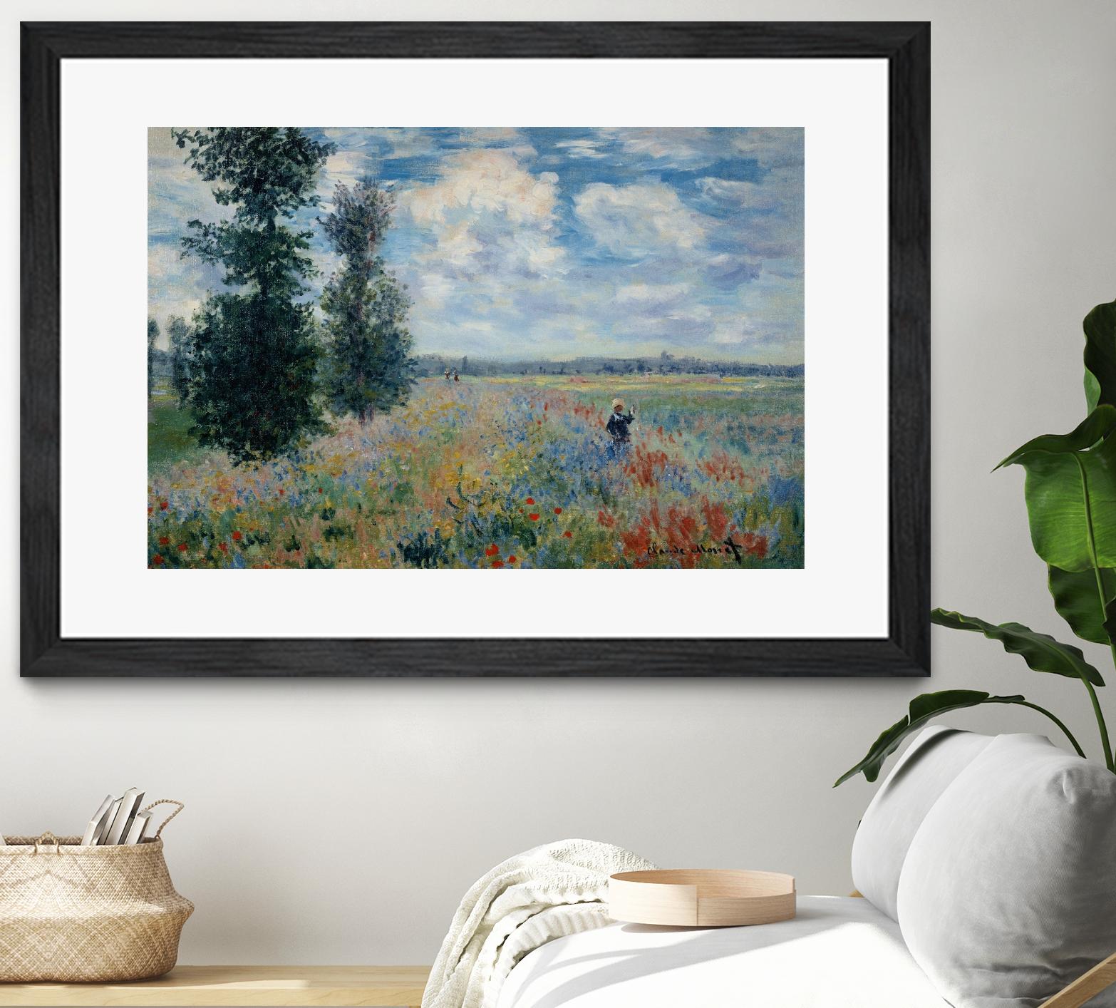 Poppy Fields near Argenteuil, 1875 by Claude Monet on GIANT ART - green masters champ fleuri