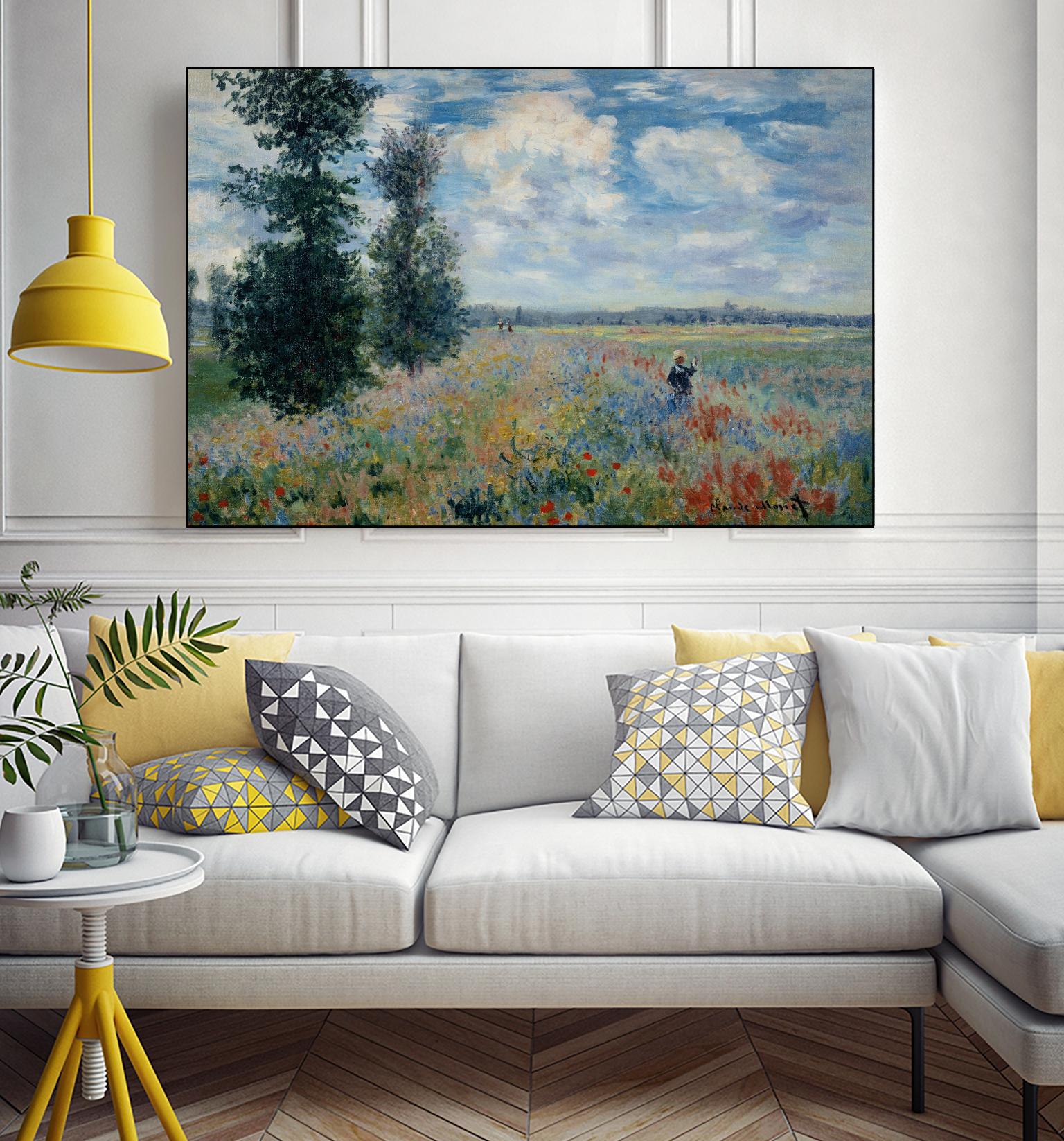 Poppy Field by Claude Monet on GIANT ART - green masters champ fleuri