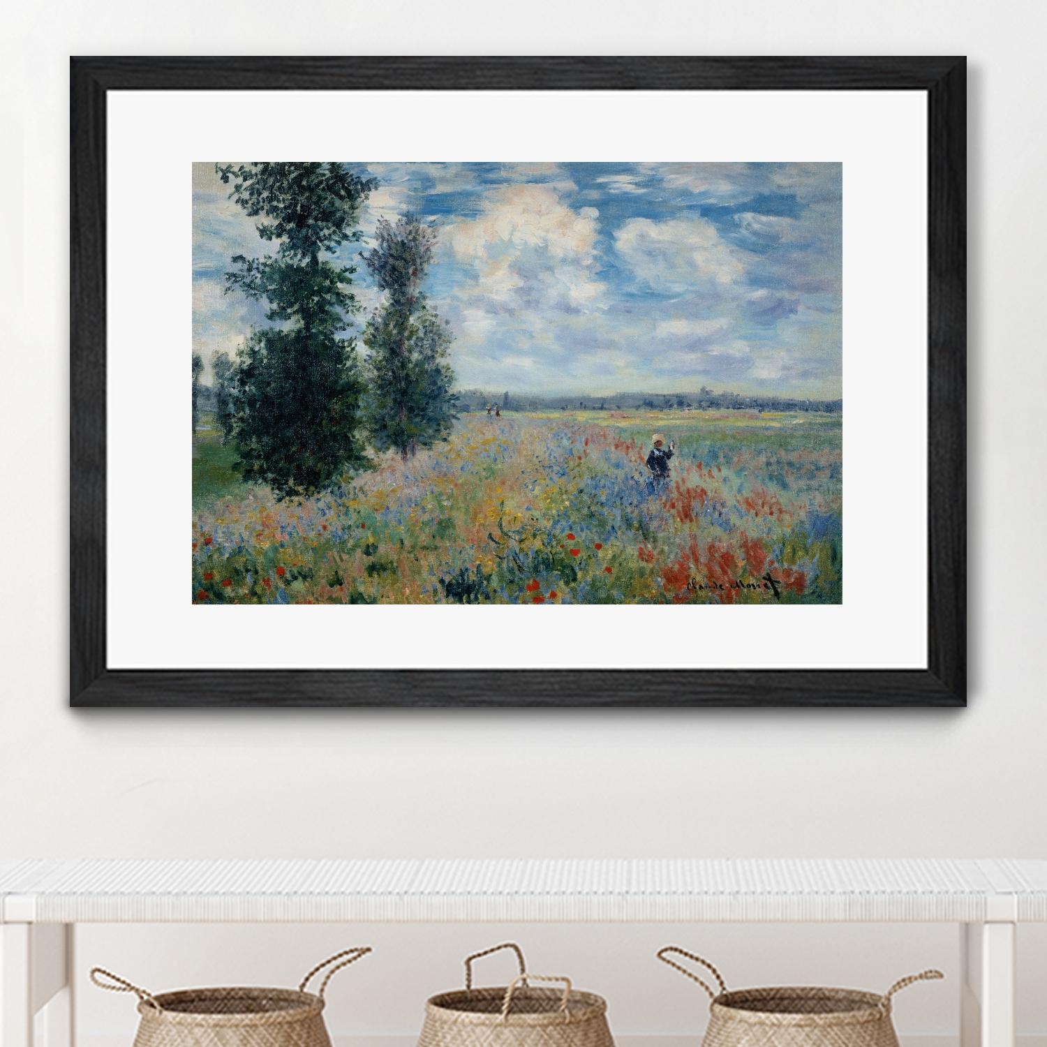 Poppy Fields near Argenteuil, 1875 by Claude Monet on GIANT ART - green masters champ fleuri